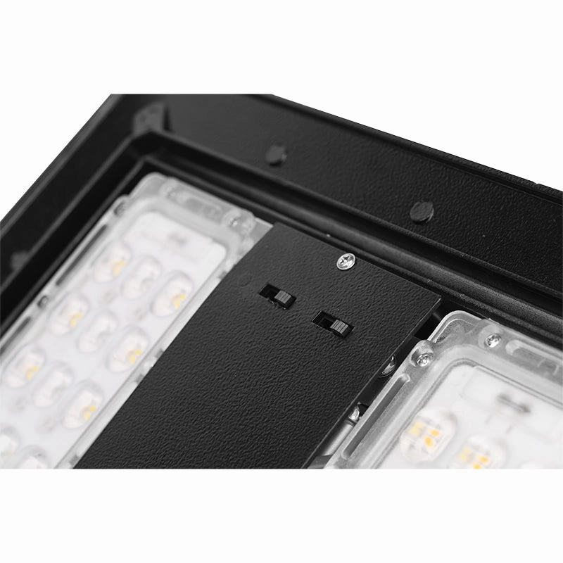 24"X14" SQ Garden Post Coach Light, 9000 Lumens, 60W/80W/100W Selectable, 120-277V, CCT Selectable 3000K/4000K/5000K, Black Finish
