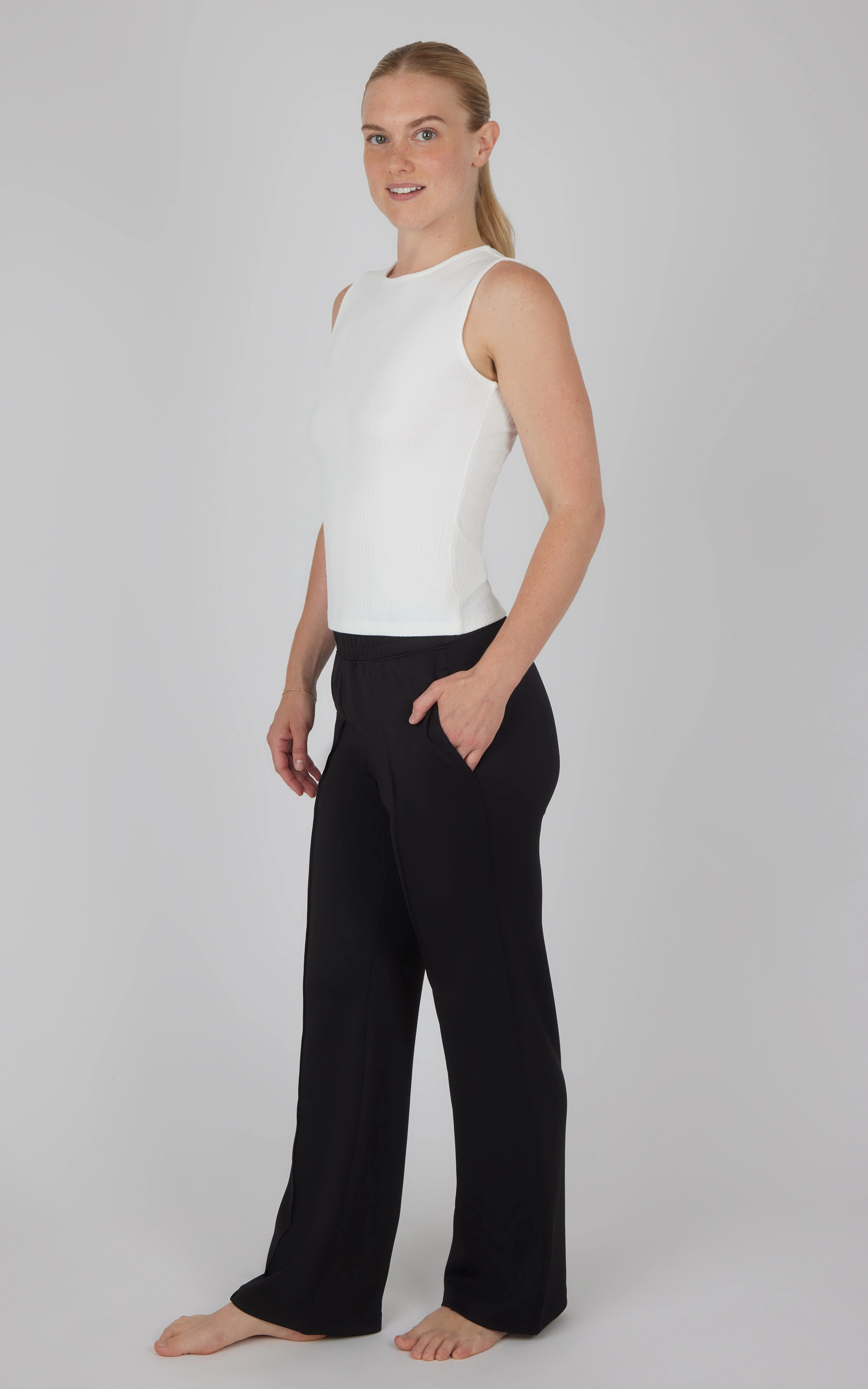 3 PC Softlite Hooded Jacket   Tank   Wide Leg Pant