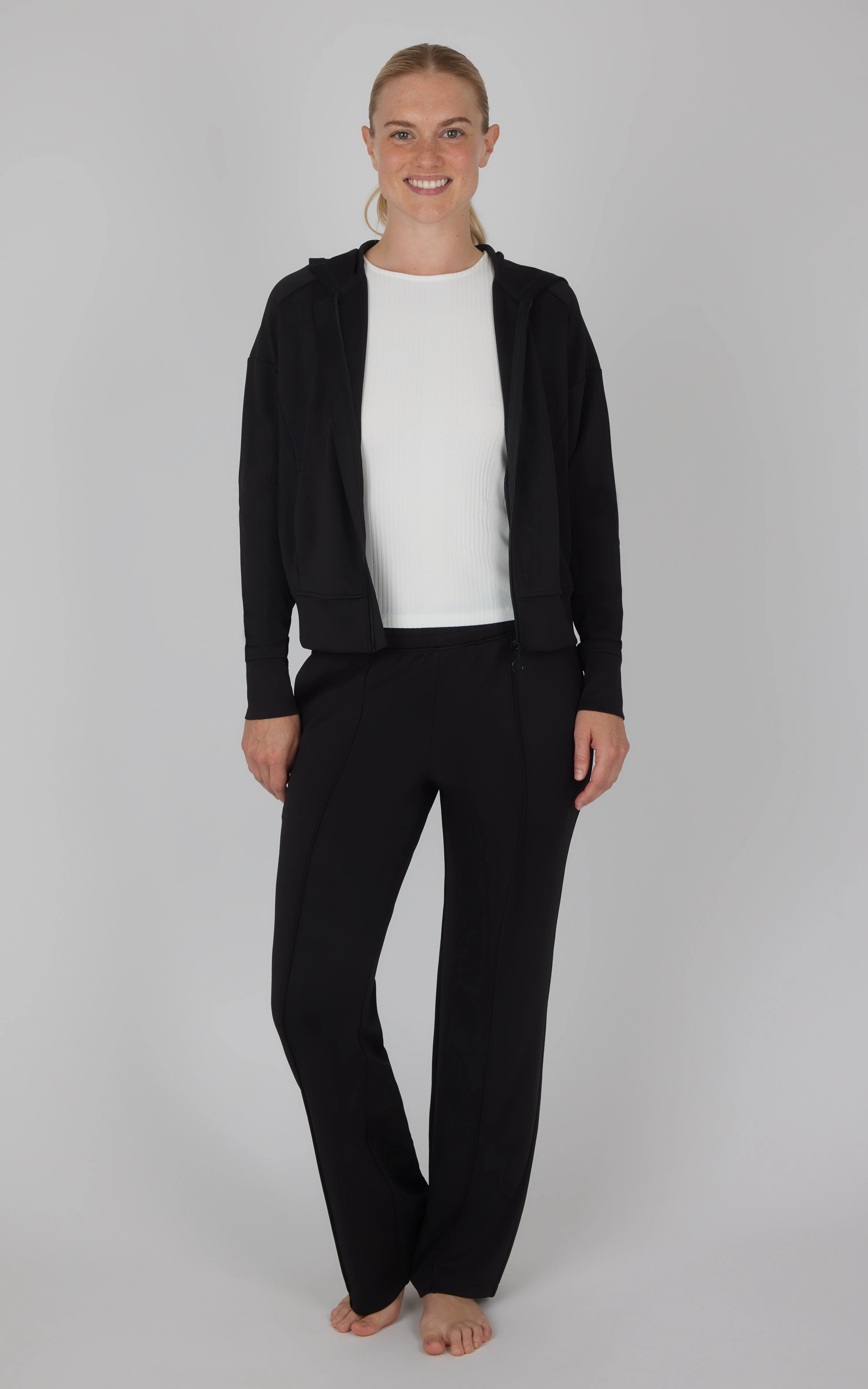 3 PC Softlite Hooded Jacket   Tank   Wide Leg Pant