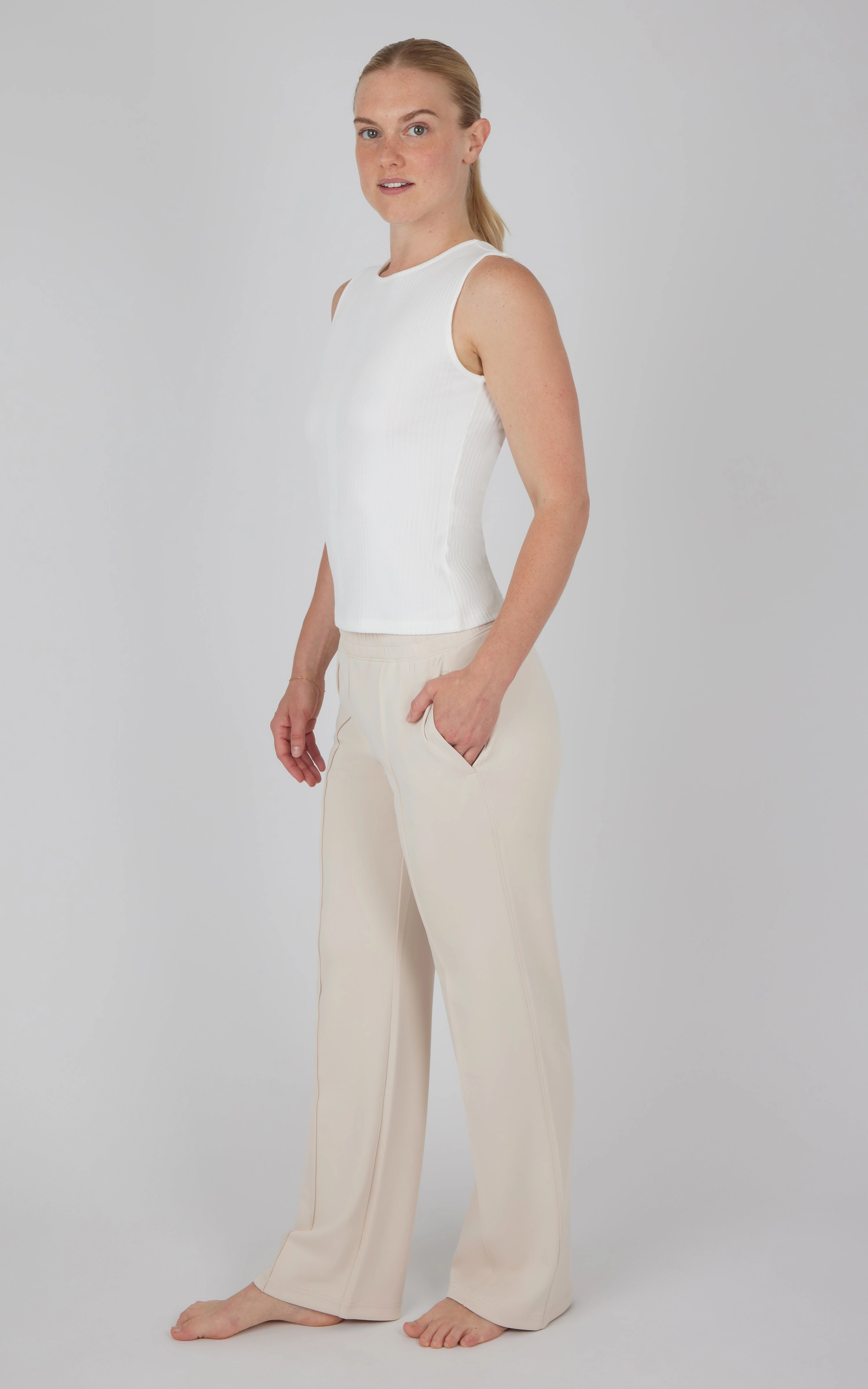 3 PC Softlite Hooded Jacket   Tank   Wide Leg Pant
