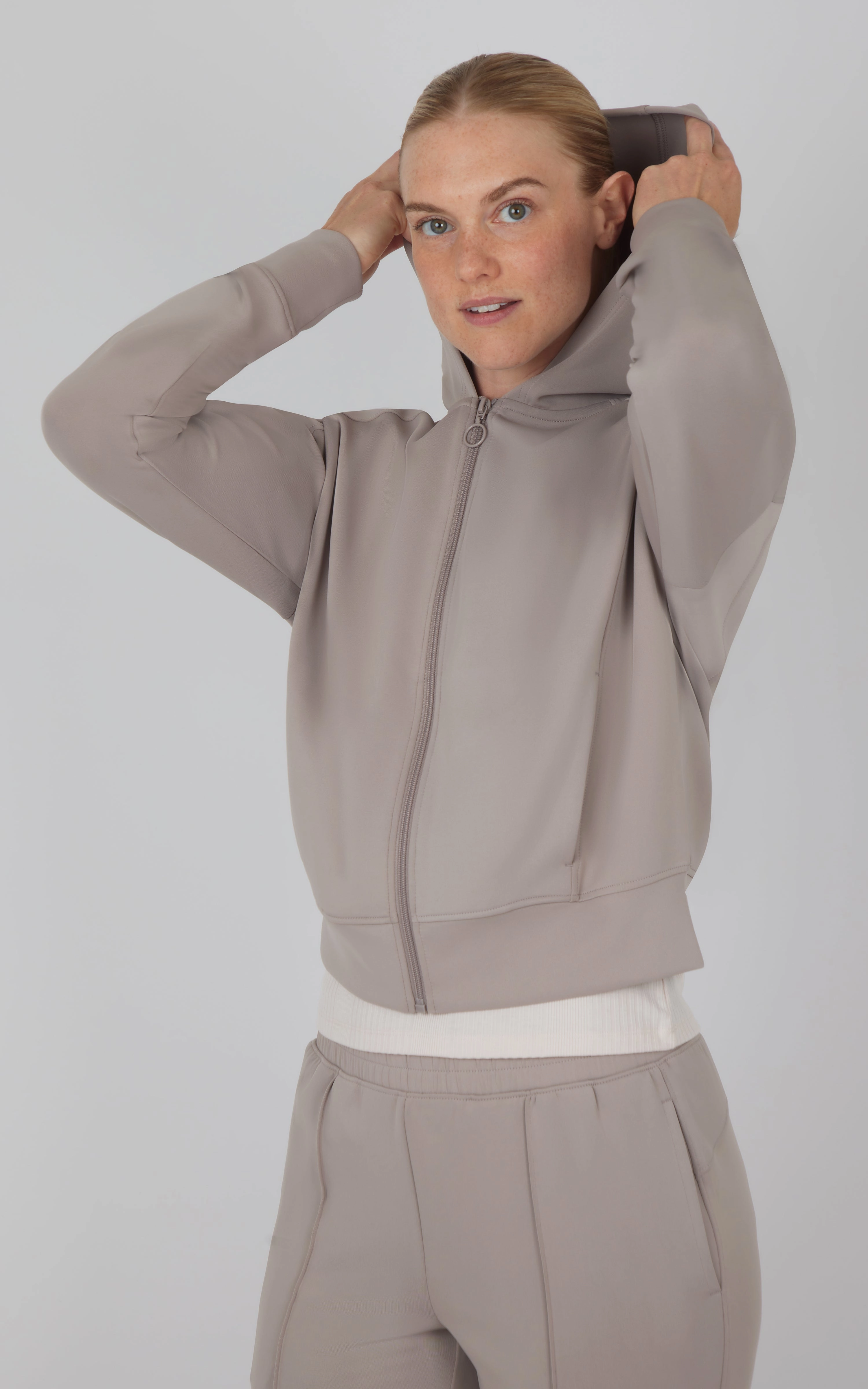 3 PC Softlite Hooded Jacket   Tank   Wide Leg Pant