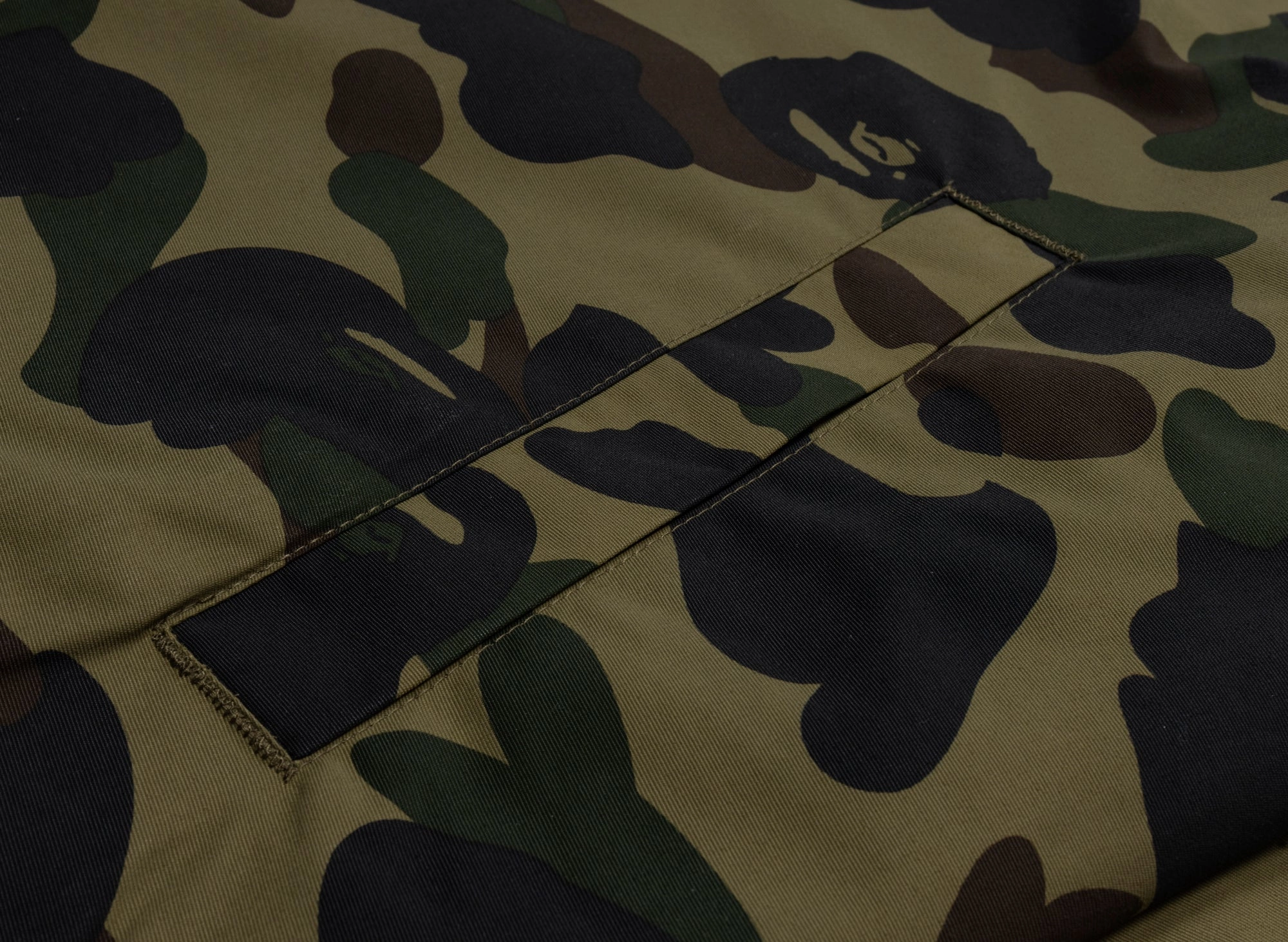 A Bathing Ape Gore-Tex Wind Stopper 1st Camo Relaxed Coach Jacket in Green