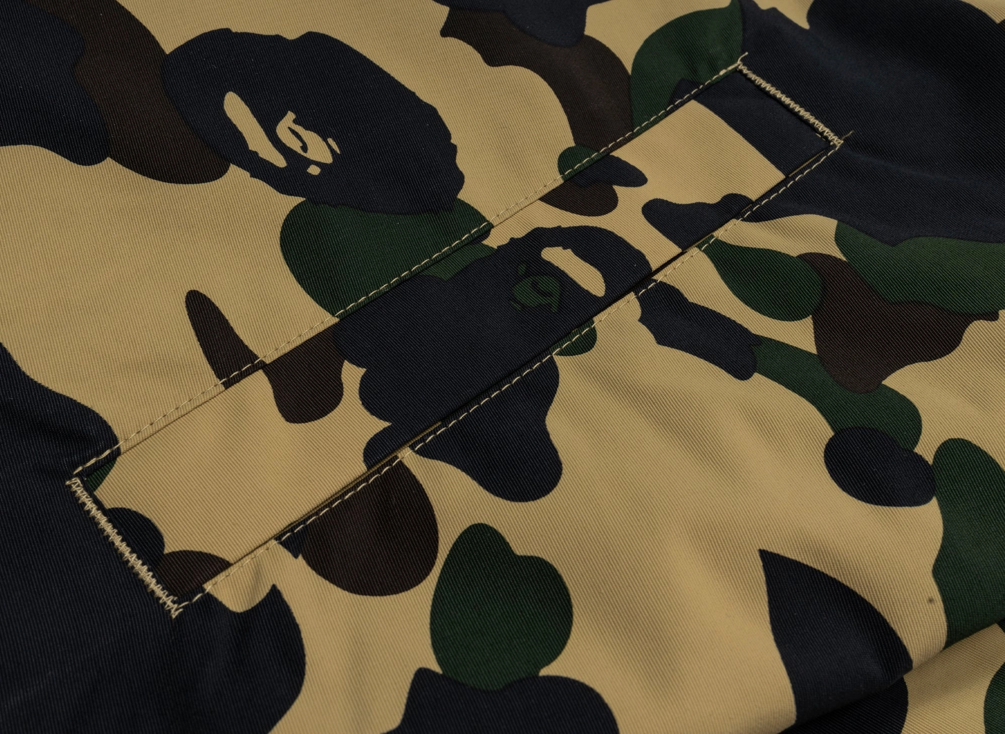 A Bathing Ape Gore-Tex Wind Stopper 1st Camo Relaxed Coach Jacket in Yellow