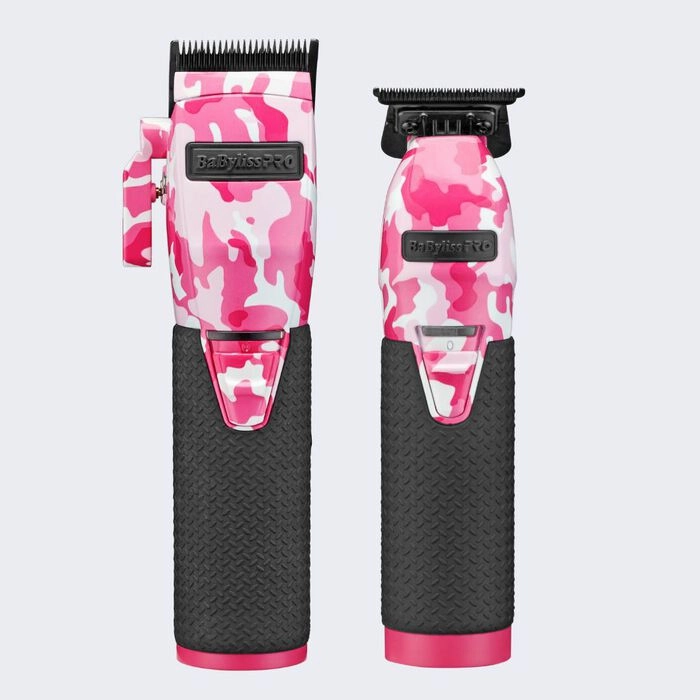 BaBylissPRO® LimitedFX Pink Camo Metal Lithium Clipper & Trimmer