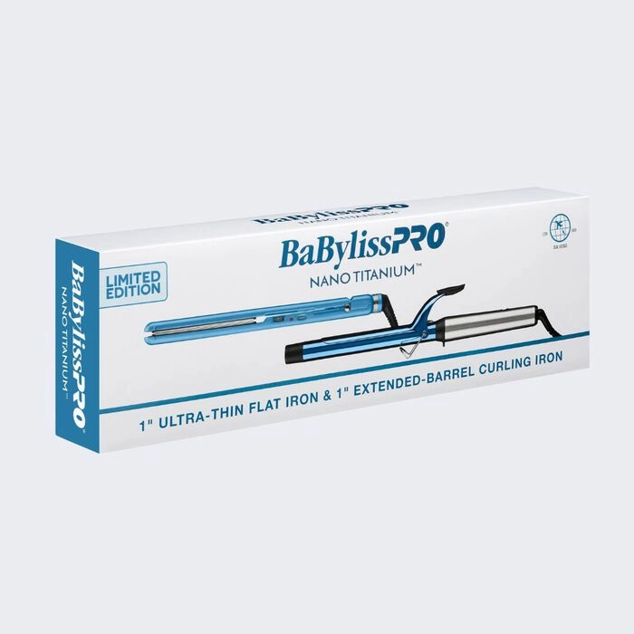 BaBylissPRO® Nano Titanium™ 1 Extended-Barrel Curling Iron & 1 Ultra-Thin