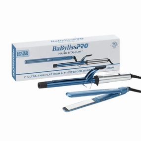 BaBylissPRO® Nano Titanium™ 1 Extended-Barrel Curling Iron & 1 Ultra-Thin