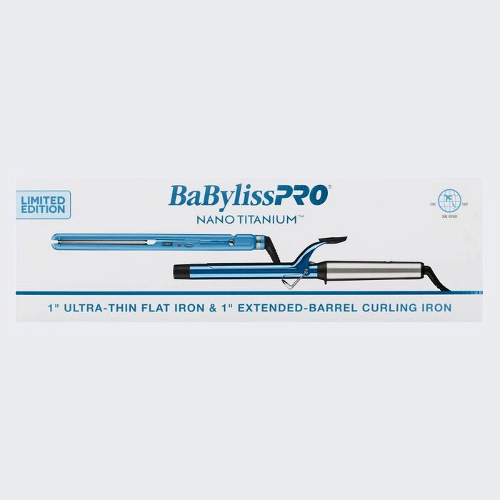 BaBylissPRO® Nano Titanium™ 1 Extended-Barrel Curling Iron & 1 Ultra-Thin