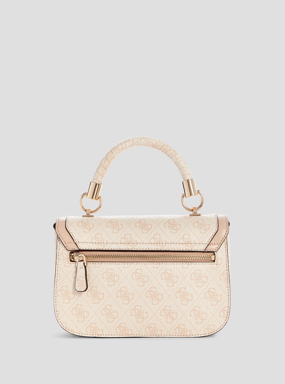 Beige Logo Orlina Top Handle Bag