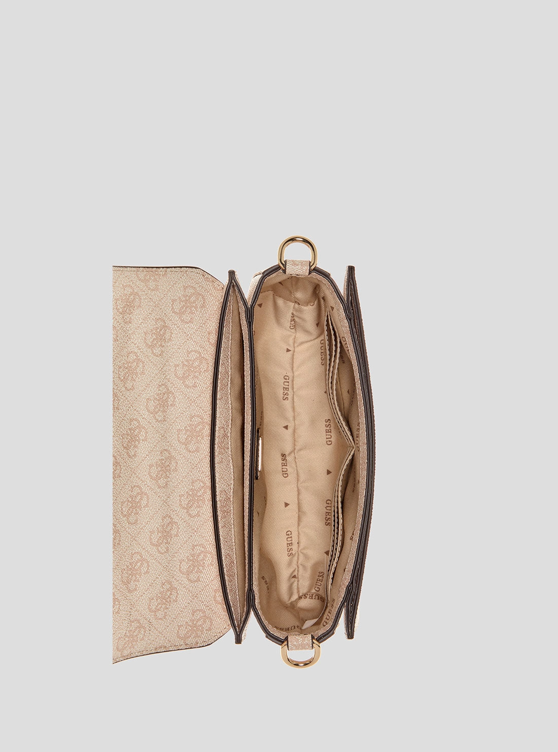 Beige Logo Orlina Top Handle Bag