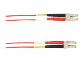 Black Box - Patch cable - LC multi-mode (M) to LC multi-mode (M) - 10 m - fiber optic - duplex - OM4 - plenum - red FOCMPM4-010M-LCLC-RD