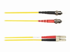 Black Box - Patch cable - LC multi-mode (M) to ST multi-mode (M) - 20 m - fiber optic - duplex - OM4 - plenum - yellow FOCMPM4-020M-STLC-YL