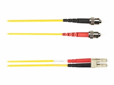 Black Box - Patch cable - LC multi-mode (M) to ST multi-mode (M) - 20 m - fiber optic - duplex - OM4 - plenum - yellow FOCMPM4-020M-STLC-YL