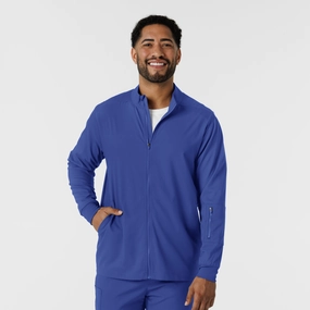 Boundless Men's Warm Up Scrub Jacket - Galaxy Blue