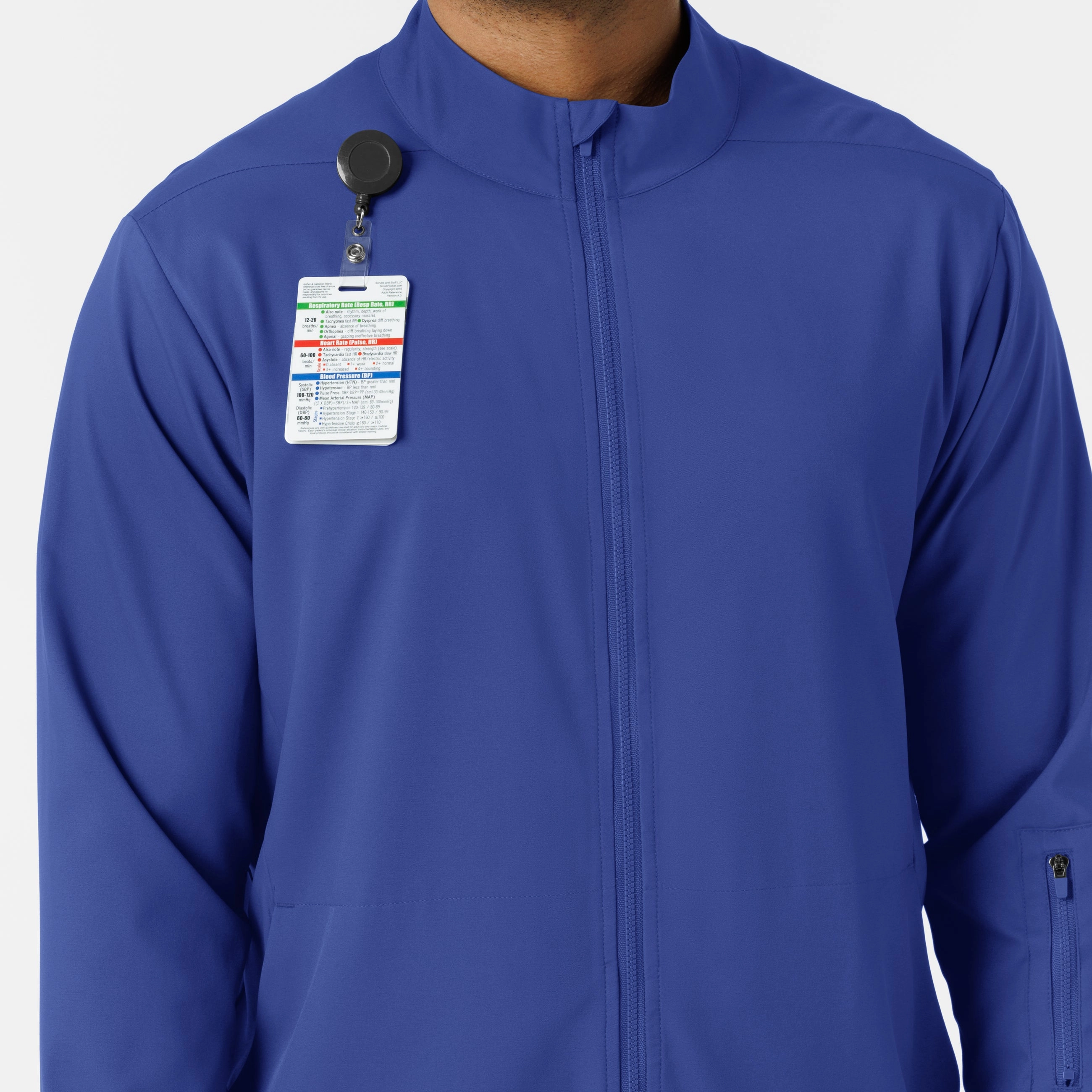 Boundless Men's Warm Up Scrub Jacket - Galaxy Blue