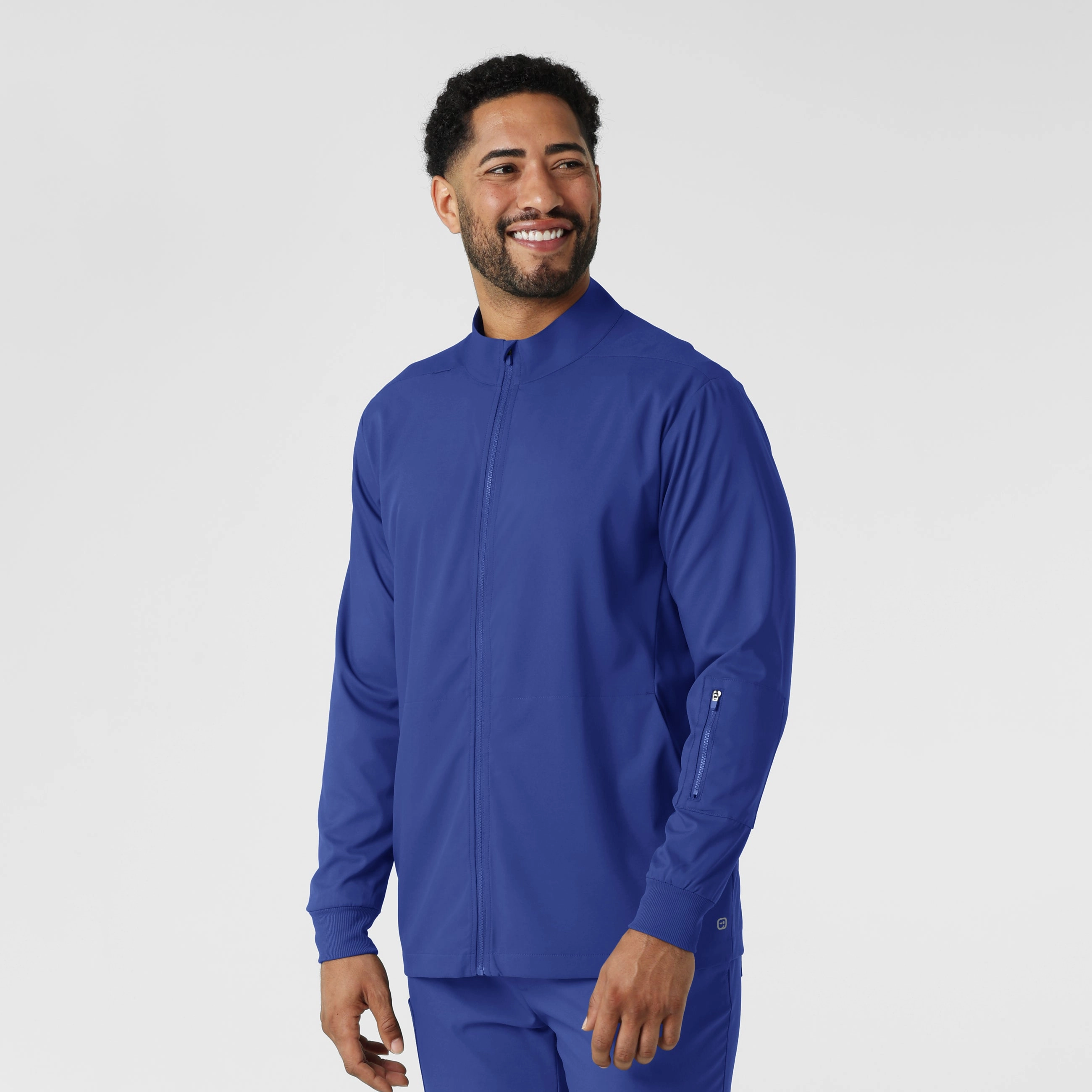 Boundless Men's Warm Up Scrub Jacket - Galaxy Blue