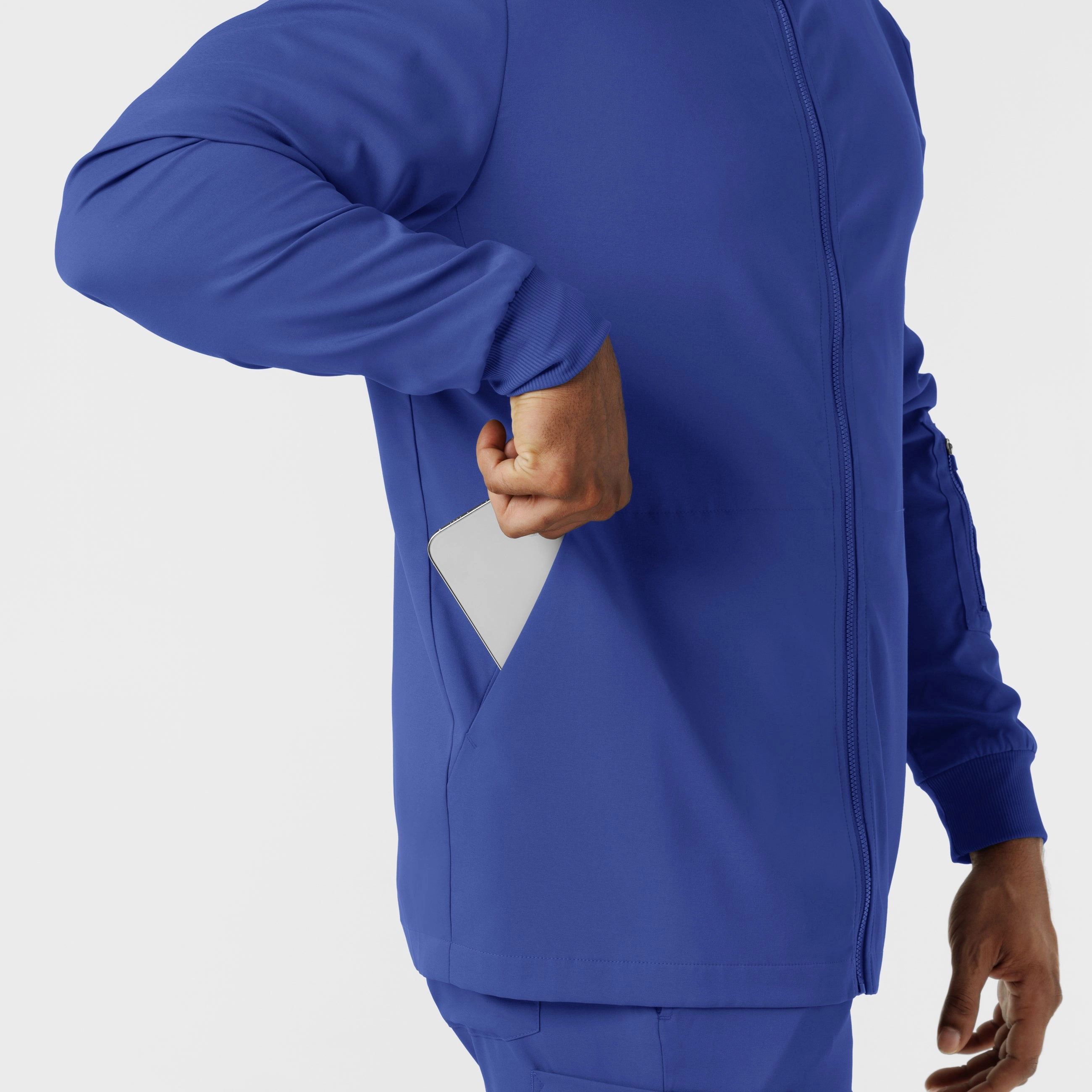 Boundless Men's Warm Up Scrub Jacket - Galaxy Blue