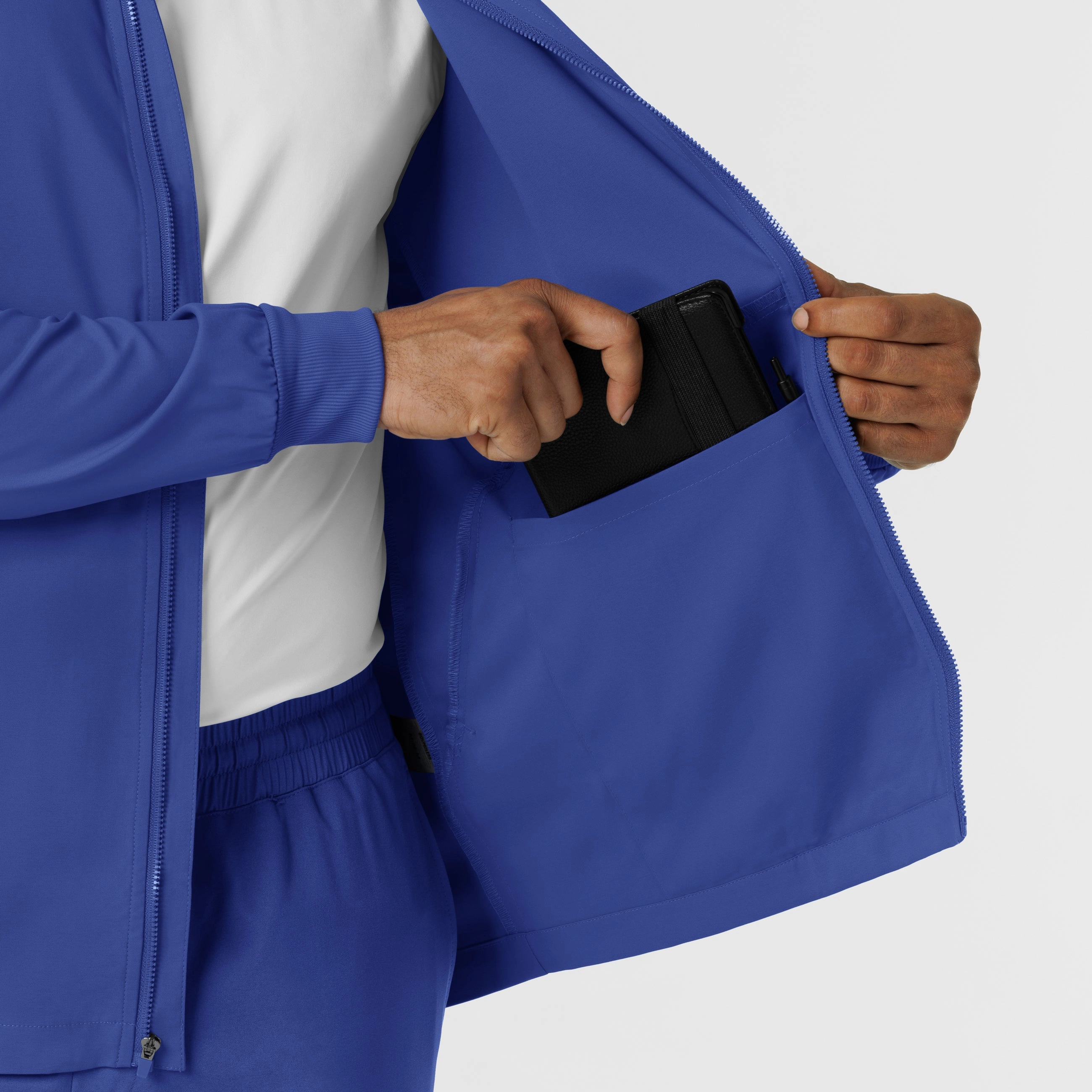Boundless Men's Warm Up Scrub Jacket - Galaxy Blue