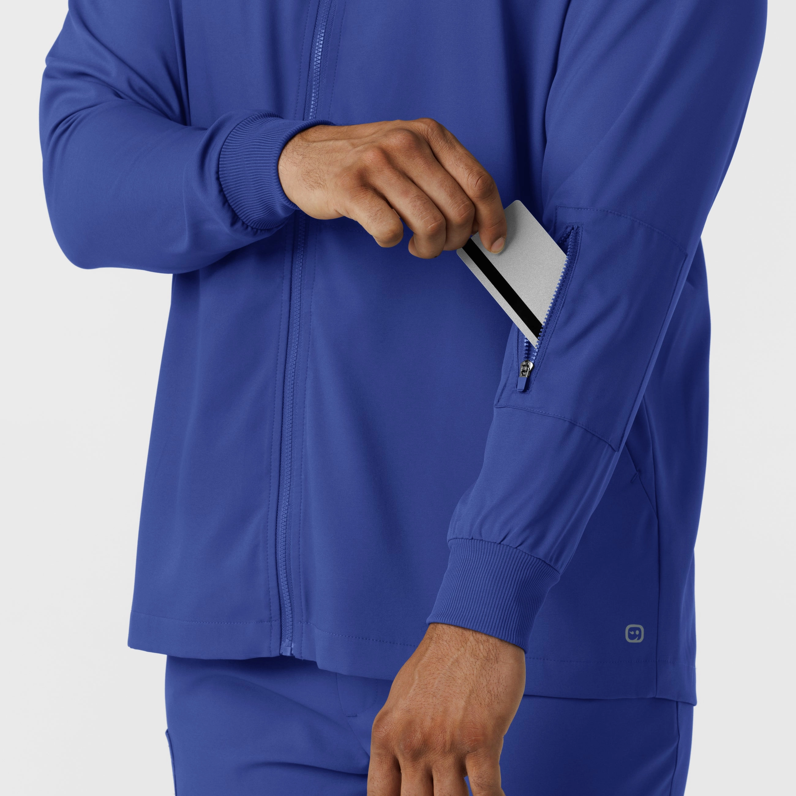 Boundless Men's Warm Up Scrub Jacket - Galaxy Blue