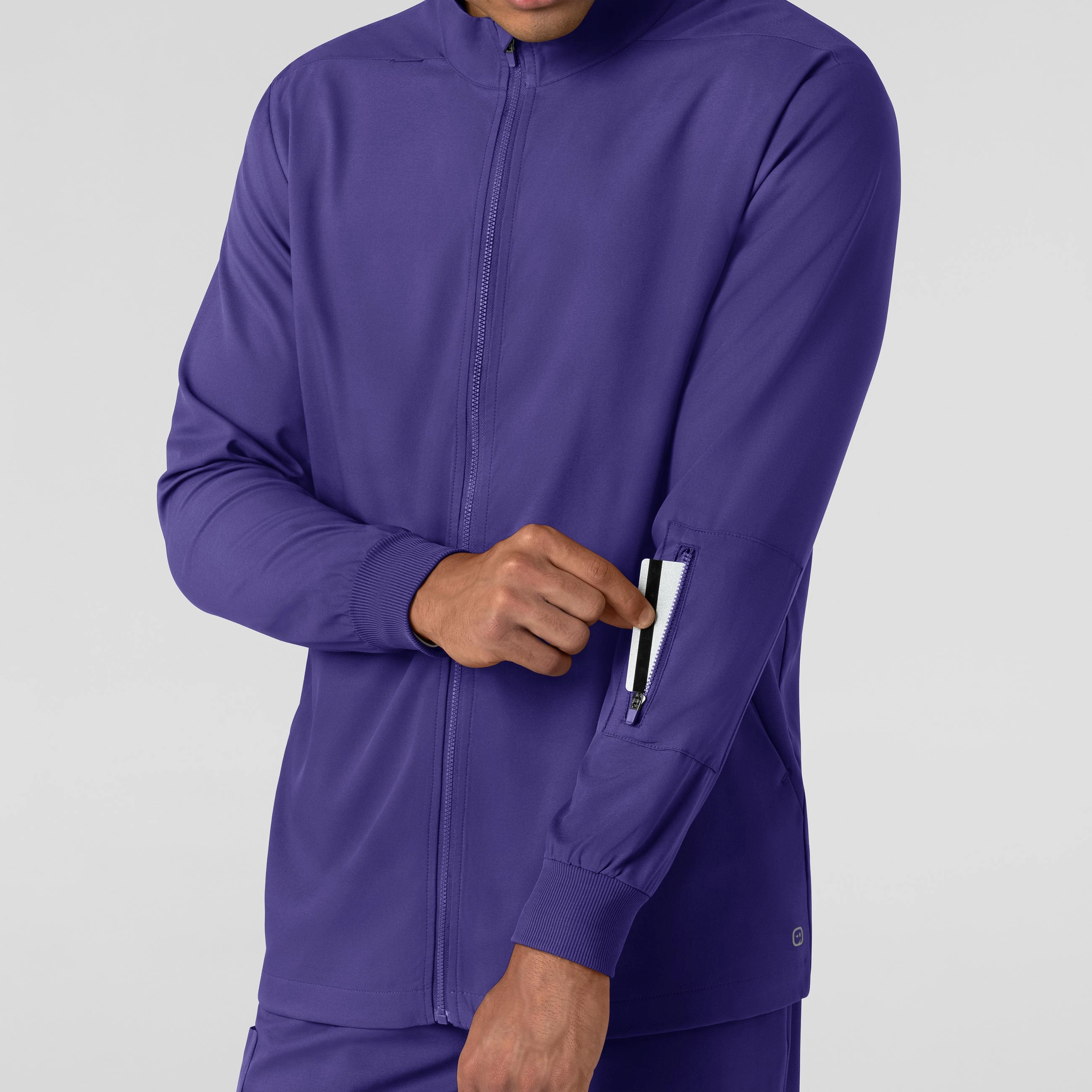 Boundless Men's Warm Up Scrub Jacket - Grape