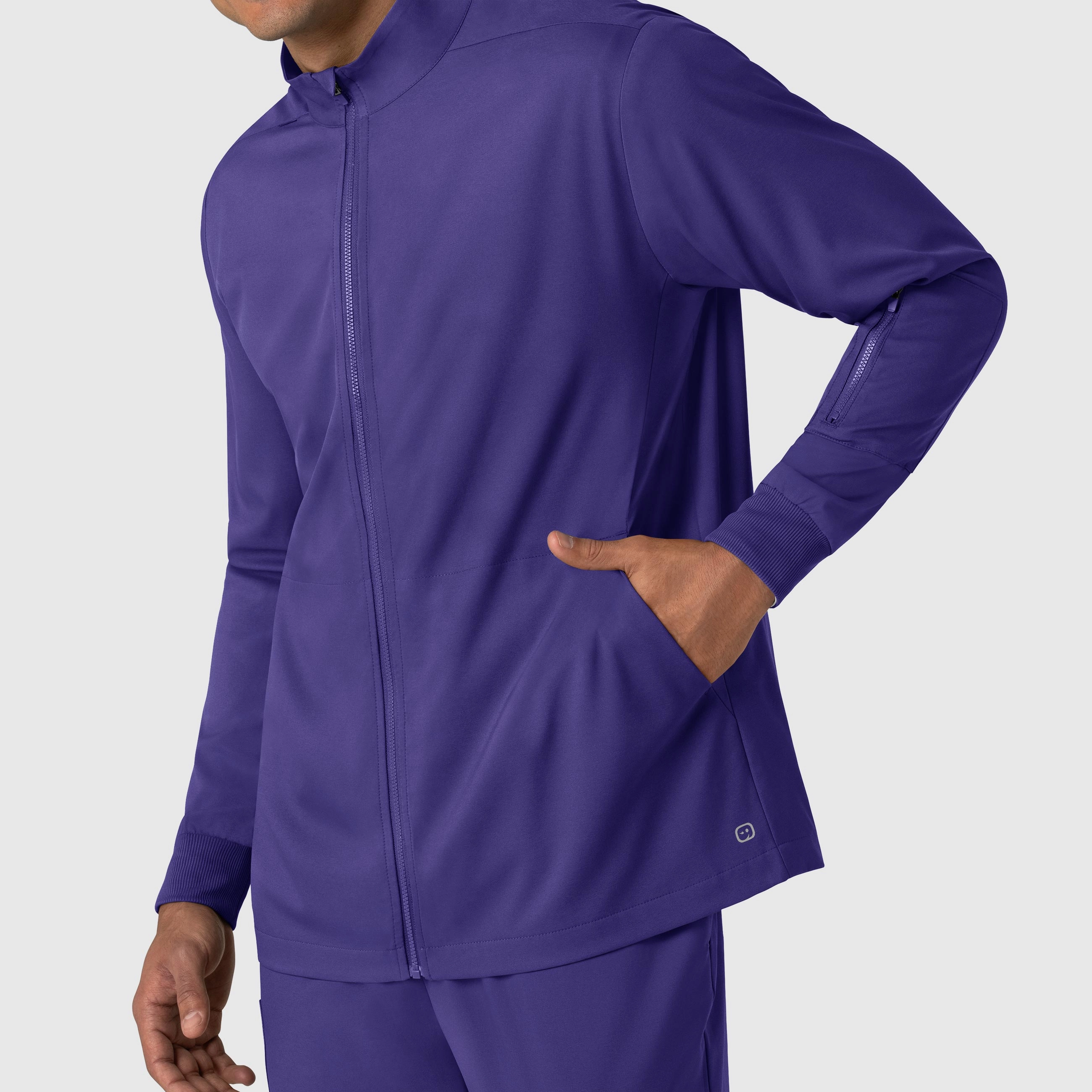 Boundless Men's Warm Up Scrub Jacket - Grape