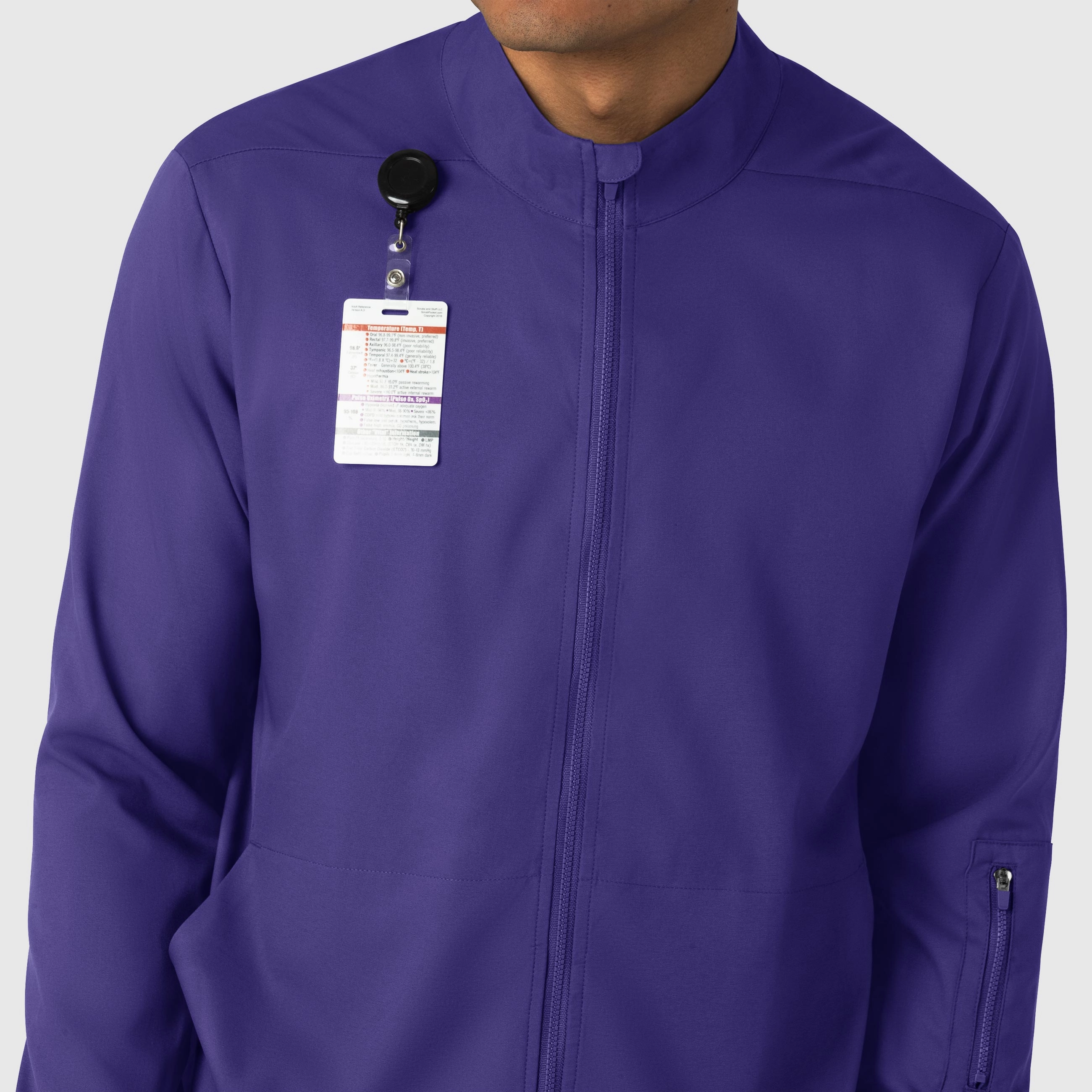 Boundless Men's Warm Up Scrub Jacket - Grape