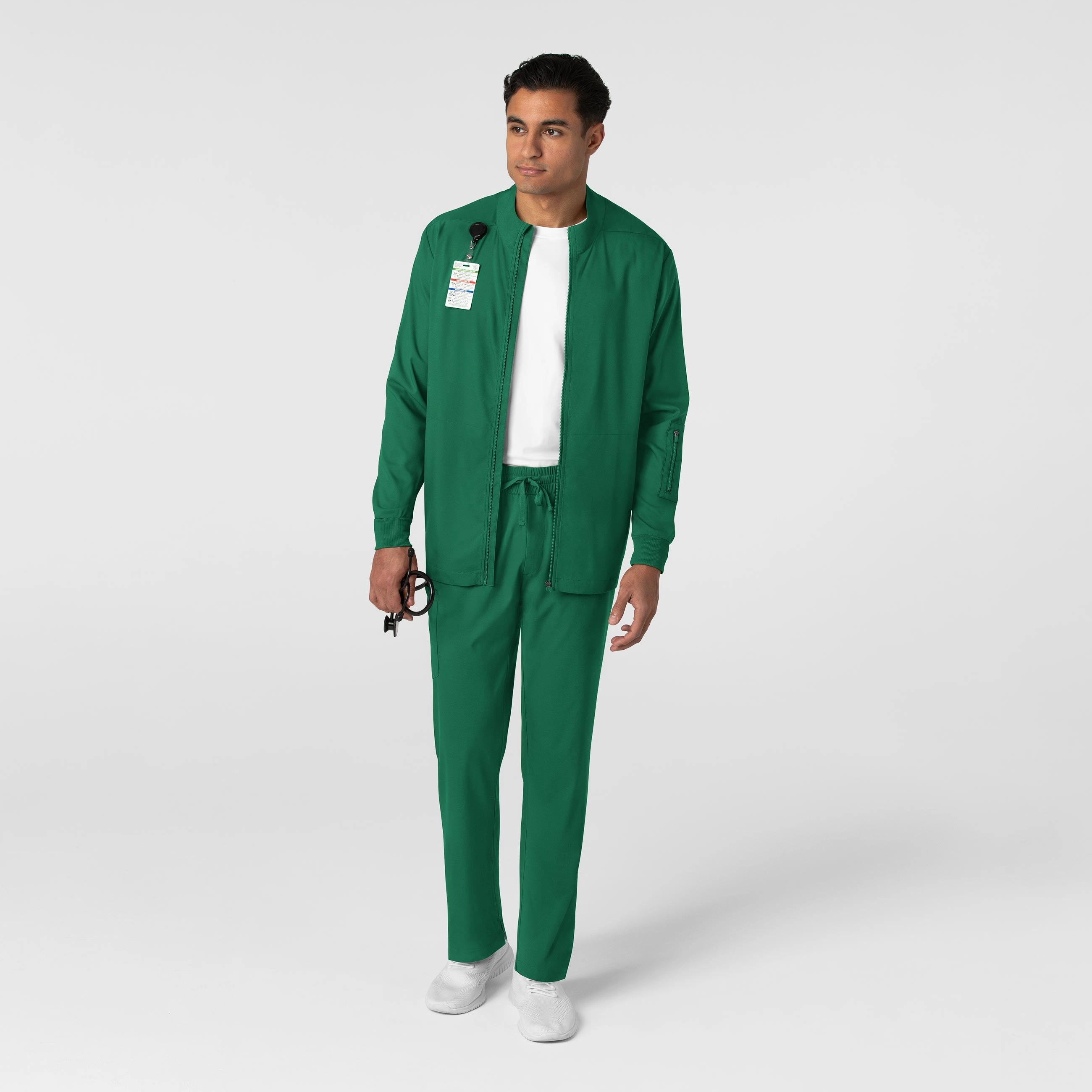 Boundless Men's Warm Up Scrub Jacket - Hunter
