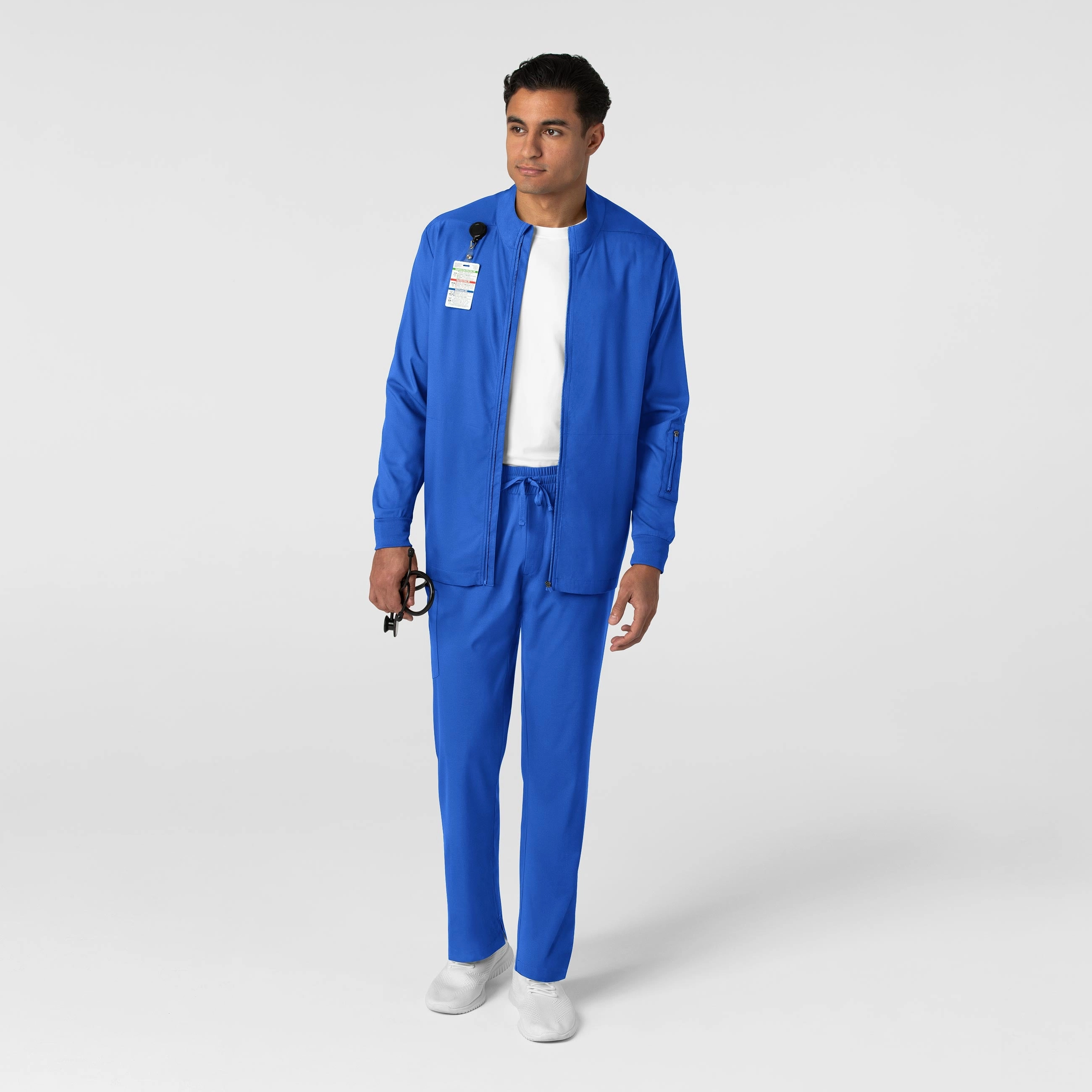 Boundless Men's Warm Up Scrub Jacket - Royal