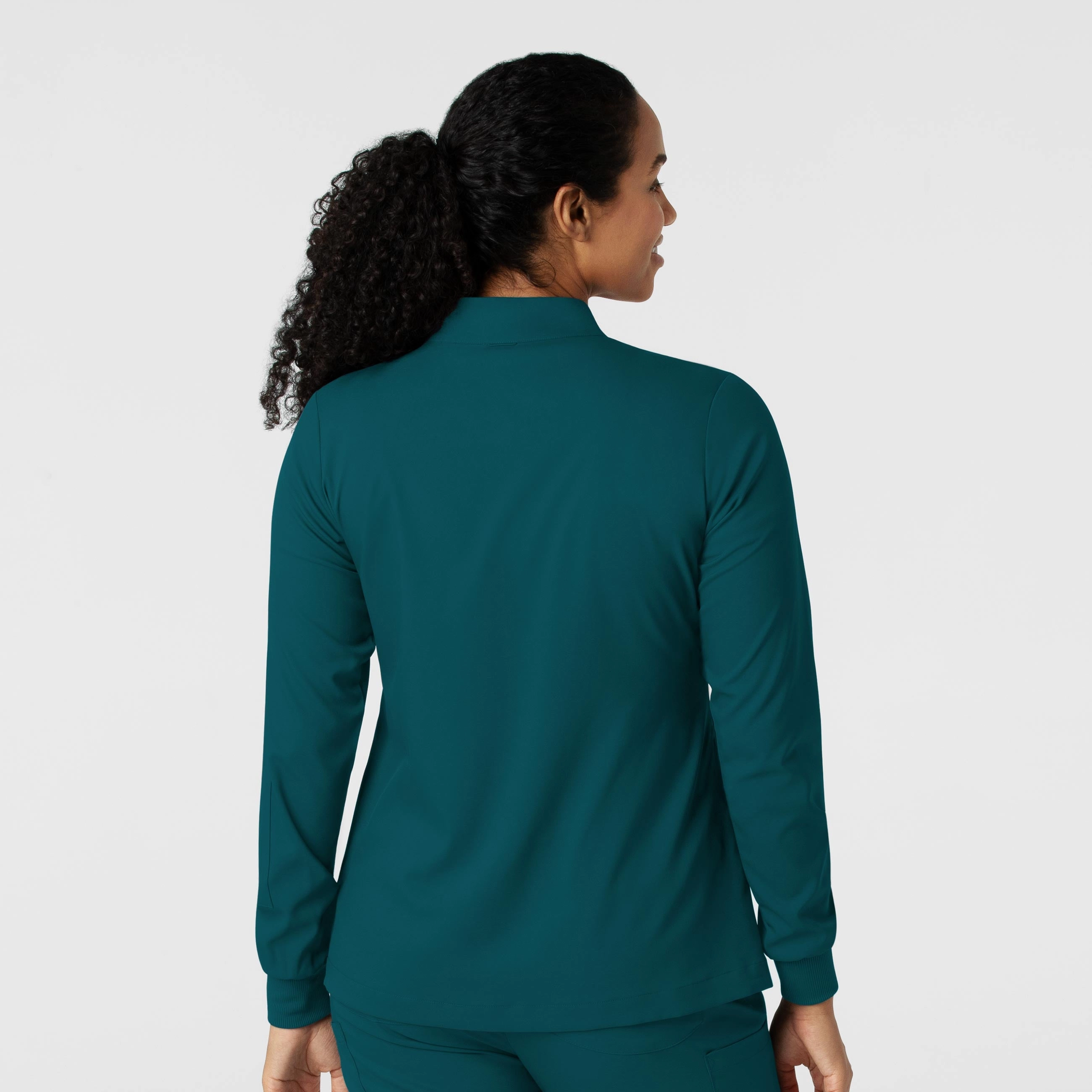 Boundless Women's Warm Up Scrub Jacket - Caribbean