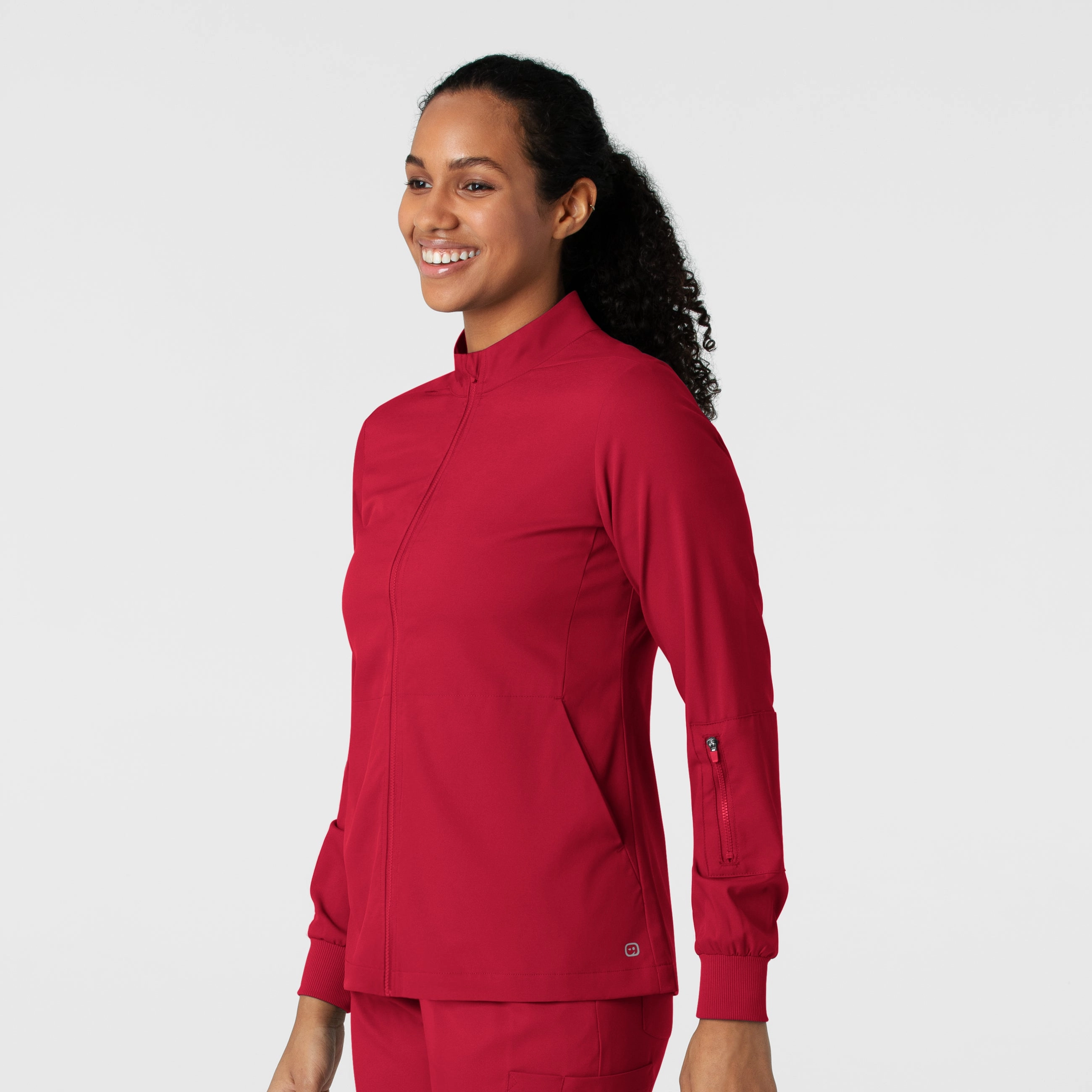 Boundless Women's Warm Up Scrub Jacket - Red