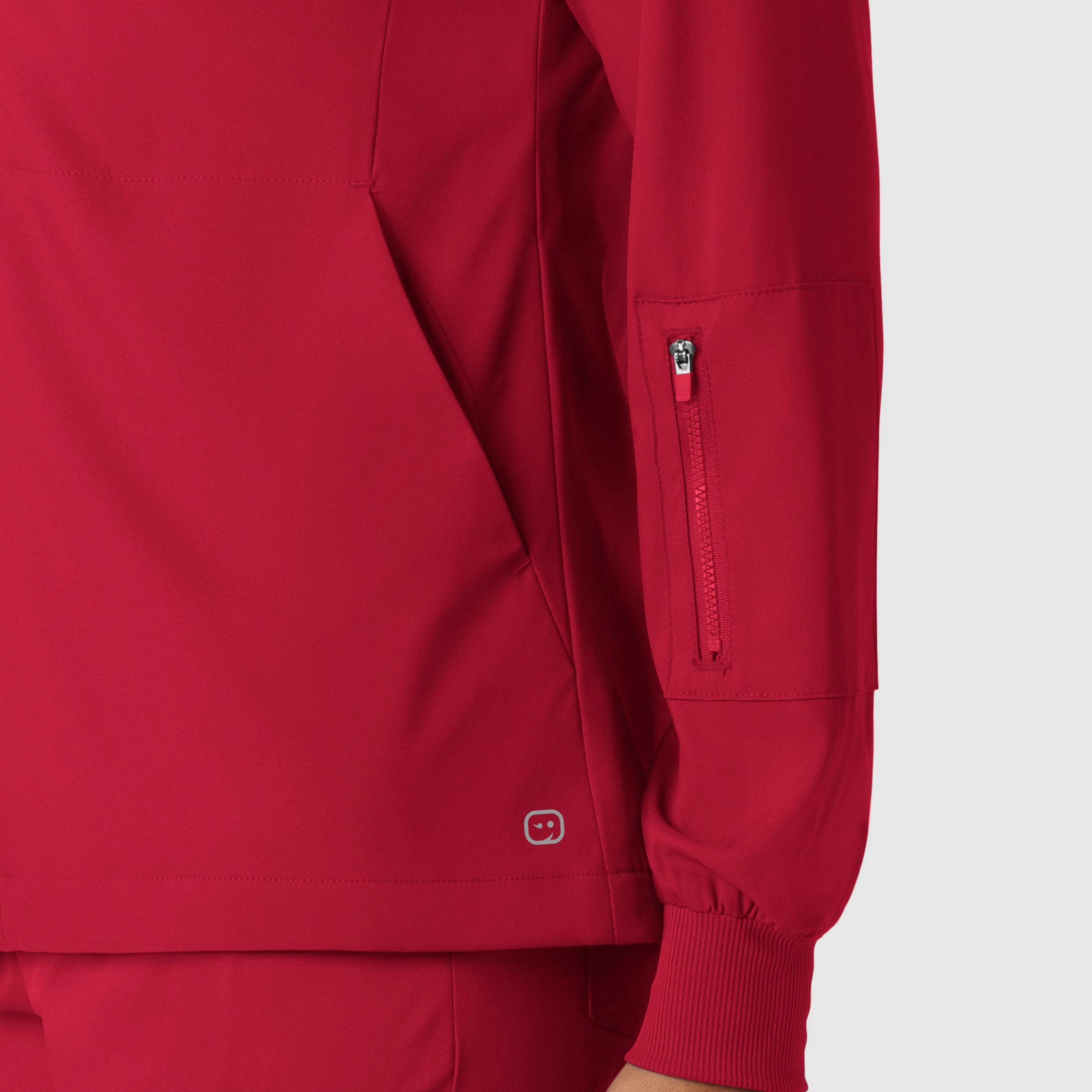 Boundless Women's Warm Up Scrub Jacket - Red