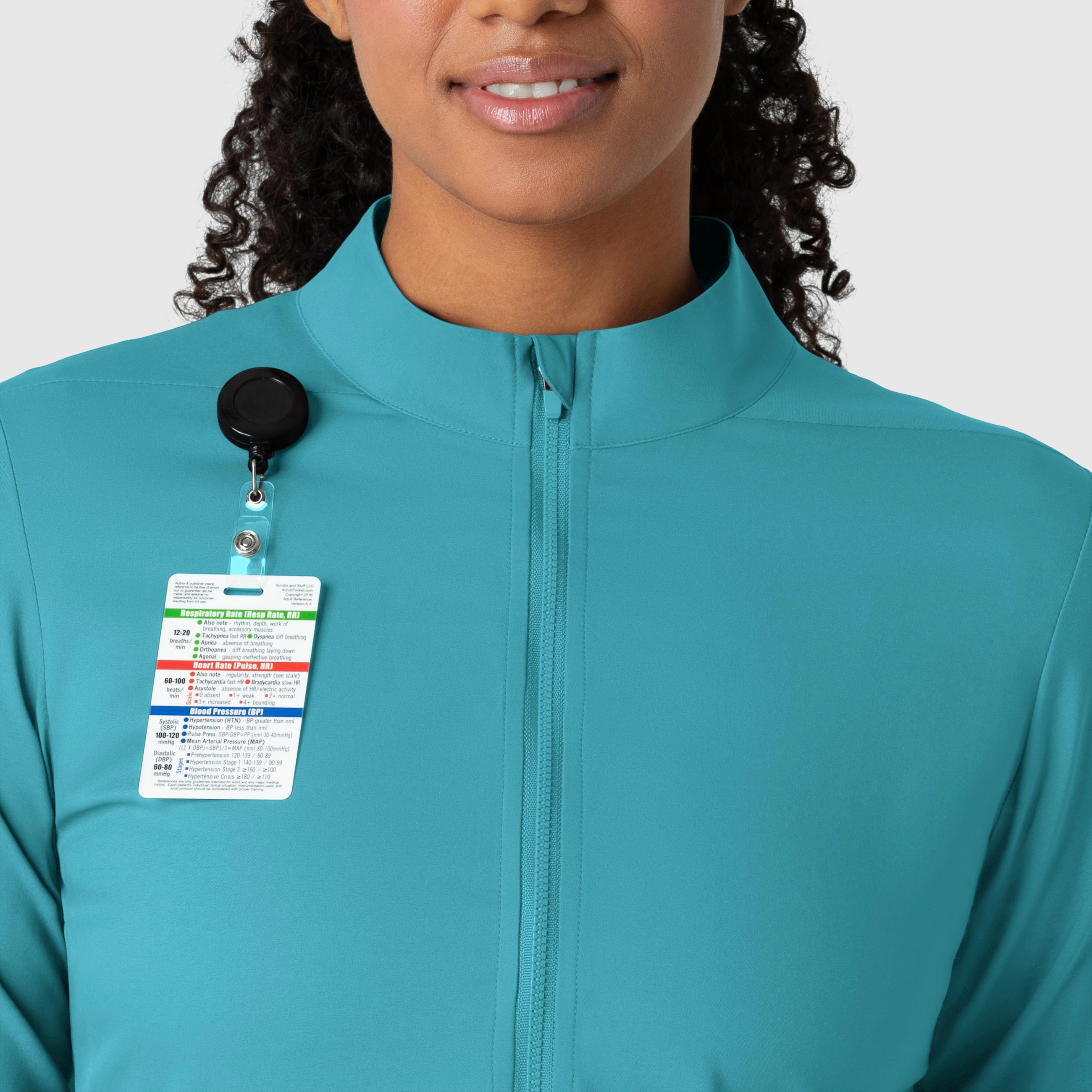Boundless Women's Warm Up Scrub Jacket - Teal