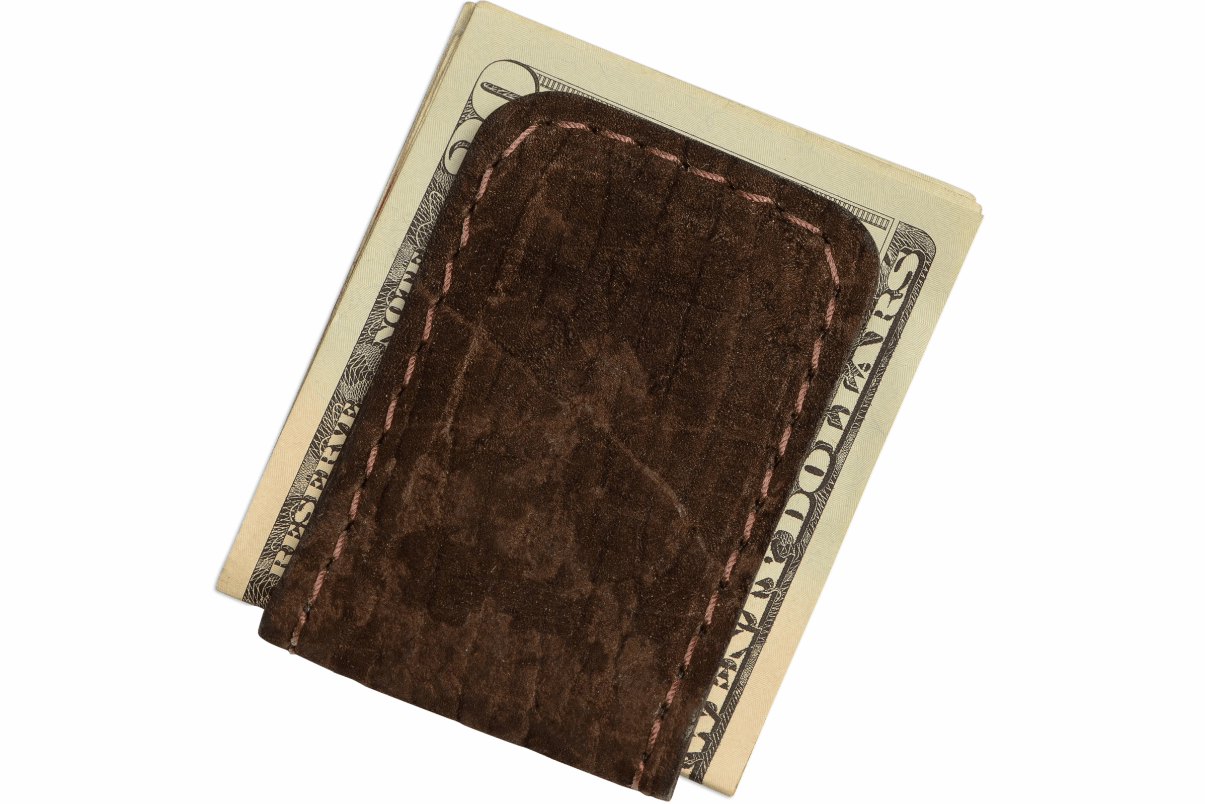 Brown Hippopotamus Men's Magnetic Money Clip