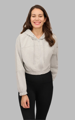 Cloud Plush Zip Front Hoodie