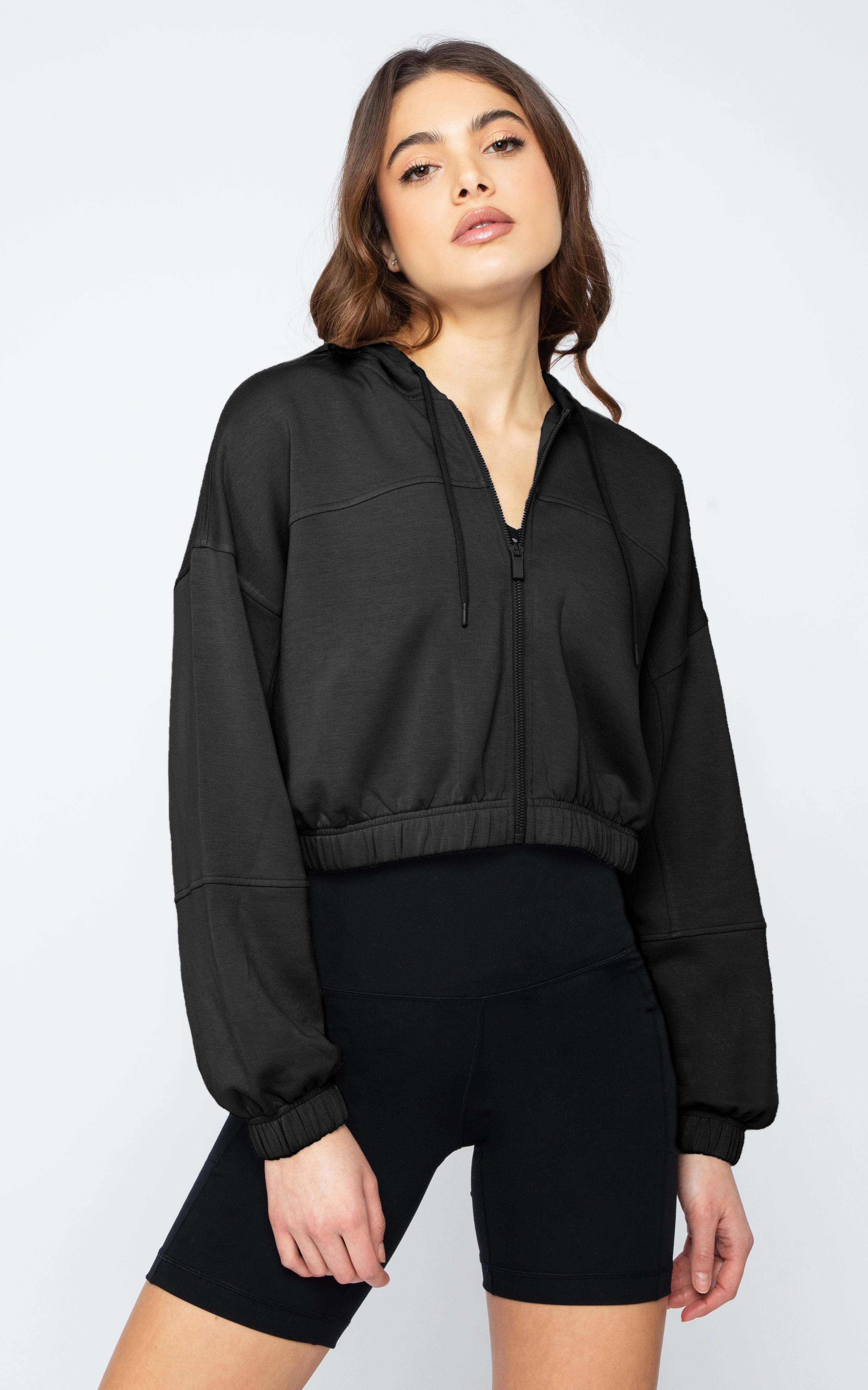 Cloud Plush Zip Front Hoodie
