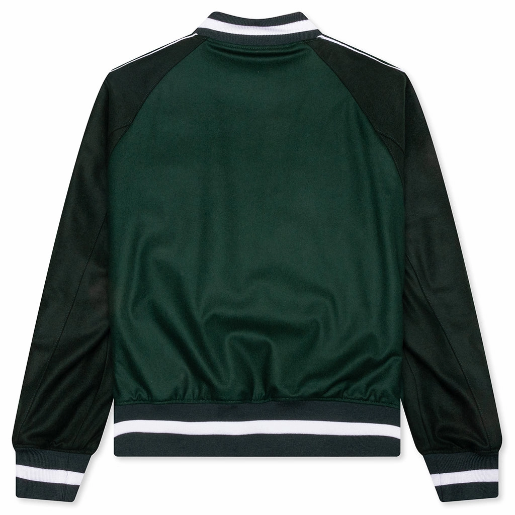 College Varsity Wool Jacket - Dark Green
