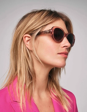 Crystal Glamorous Oval Sunglasses