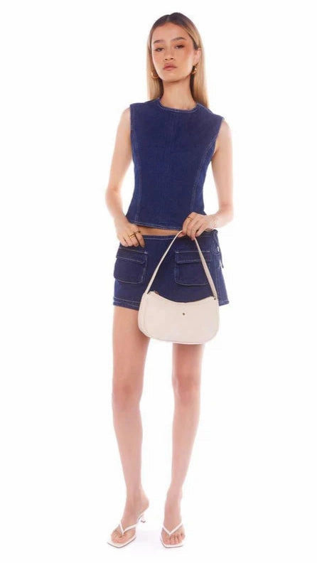 Dixiee Shoulder Bag - Beige Suede