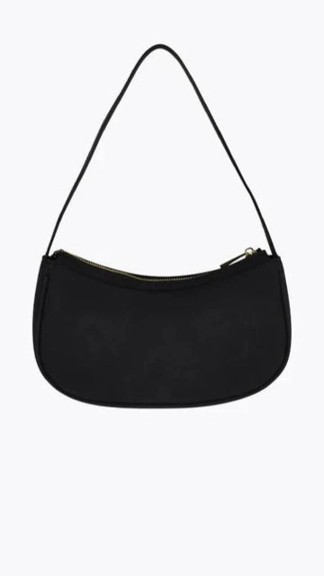 Dixiee Shoulder Bag - Black Suede