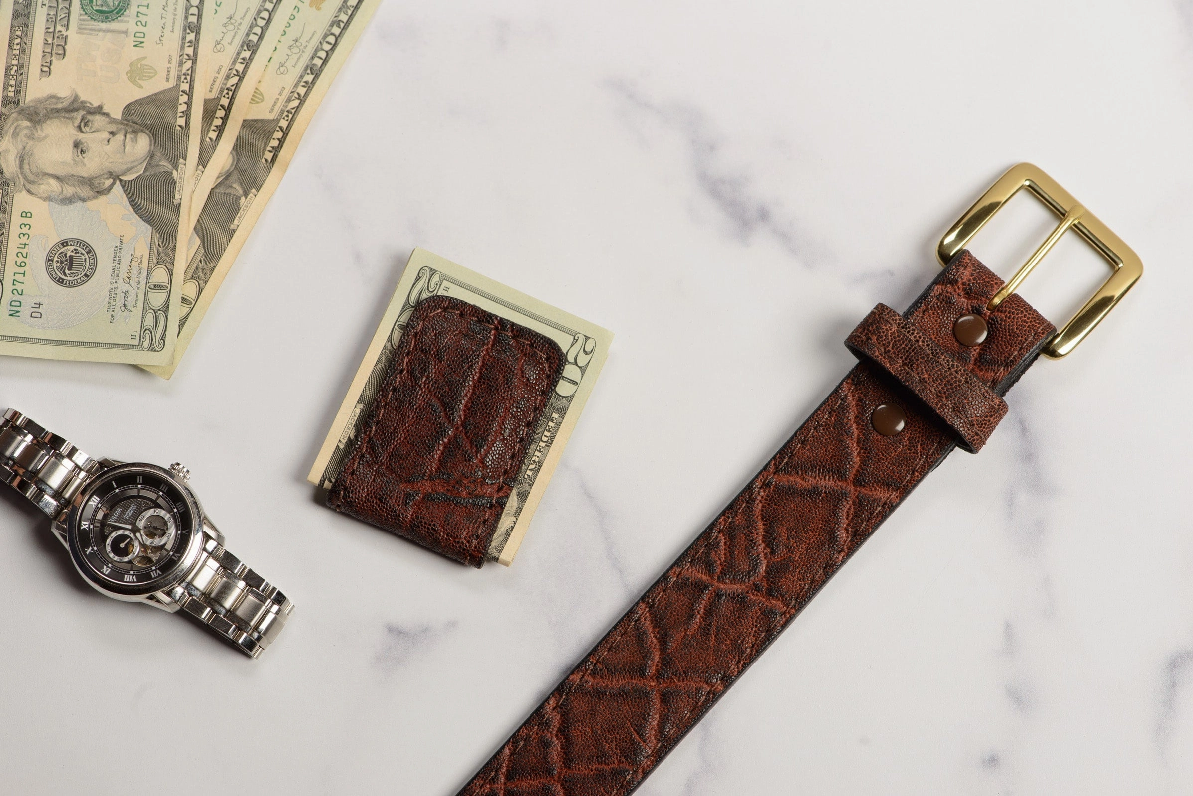 Dragon Fire Elephant Men's Magnetic Money Clip