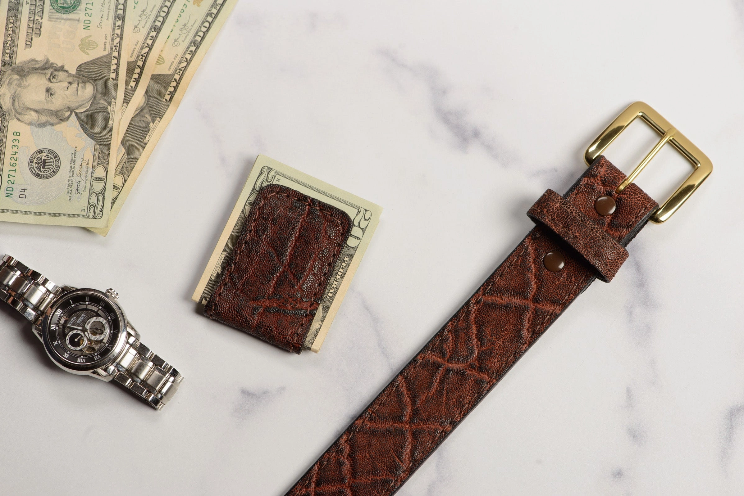 Dragon Fire Elephant Men's Magnetic Money Clip