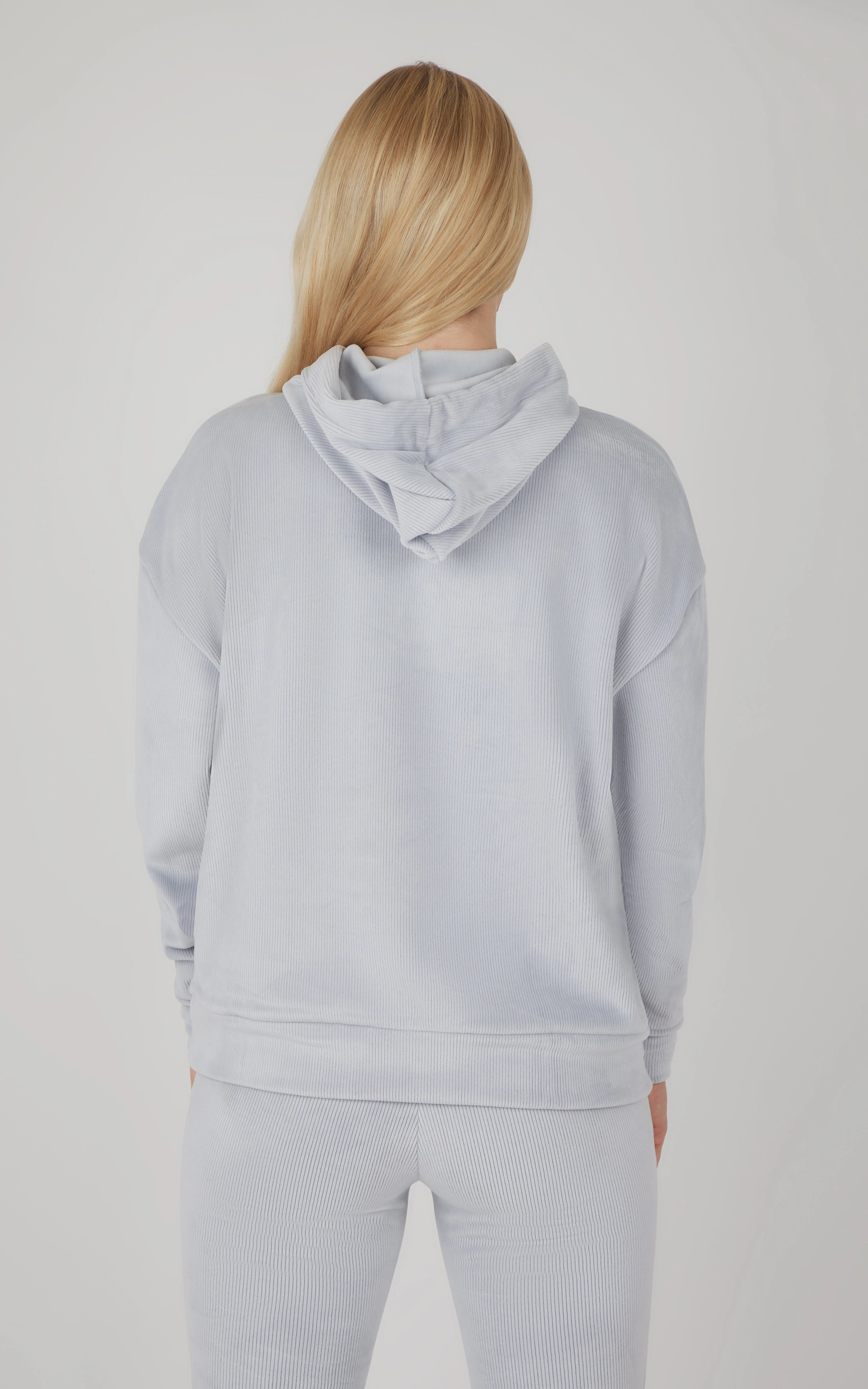 Dreamy Velour Ribbed Pullover Hoodie