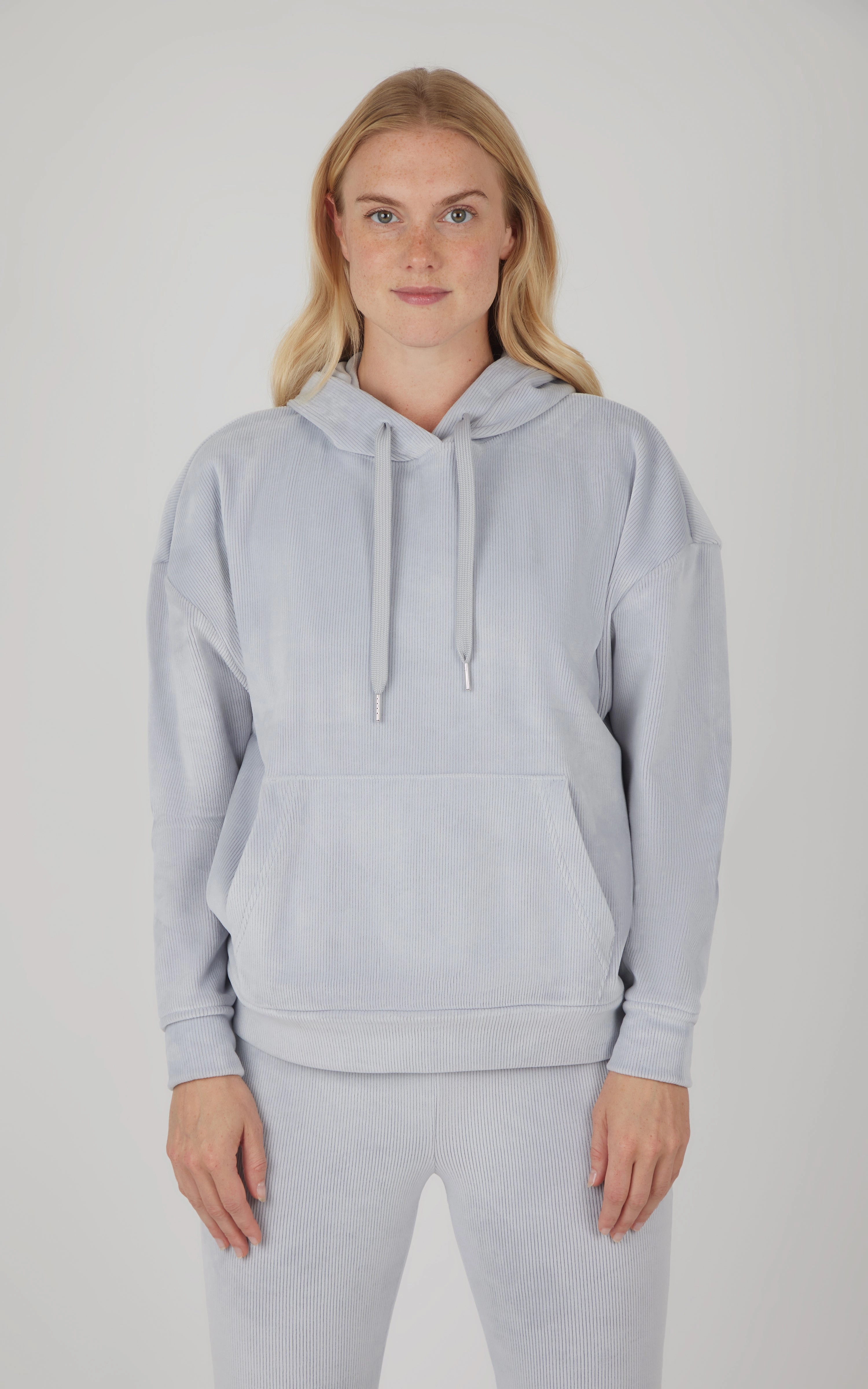 Dreamy Velour Ribbed Pullover Hoodie