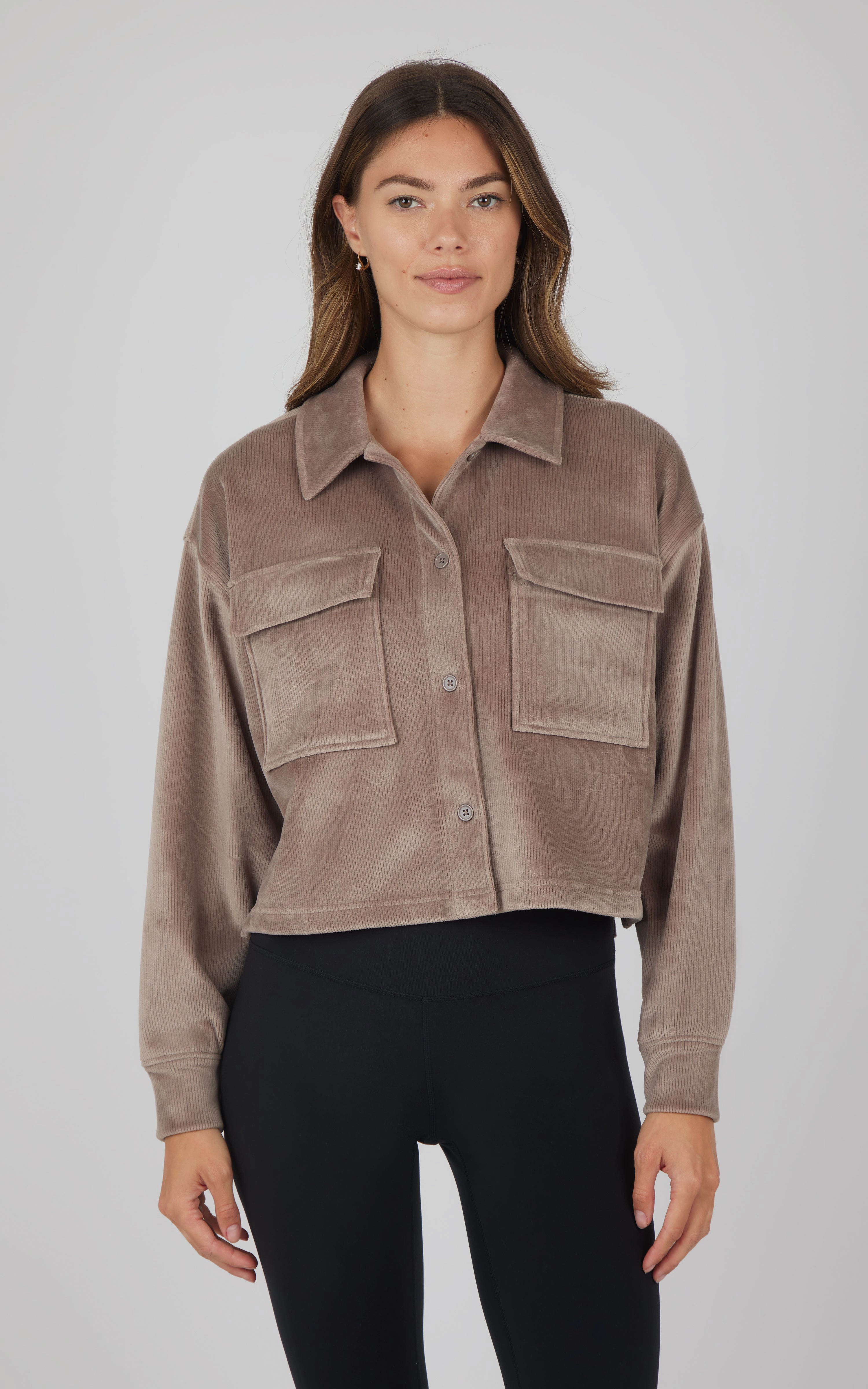 Dreamy Velour Ribbed Shacket