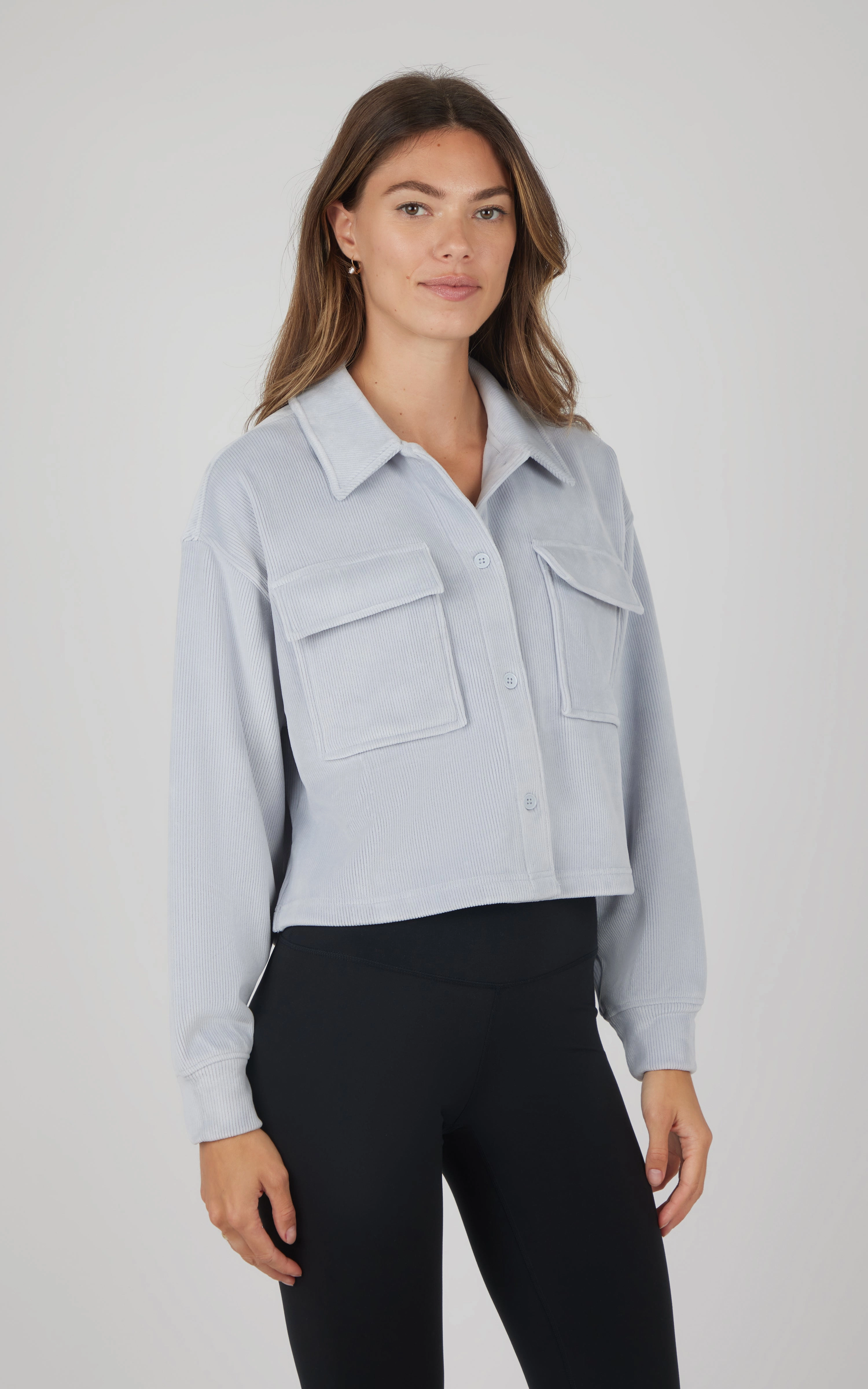 Dreamy Velour Ribbed Shacket