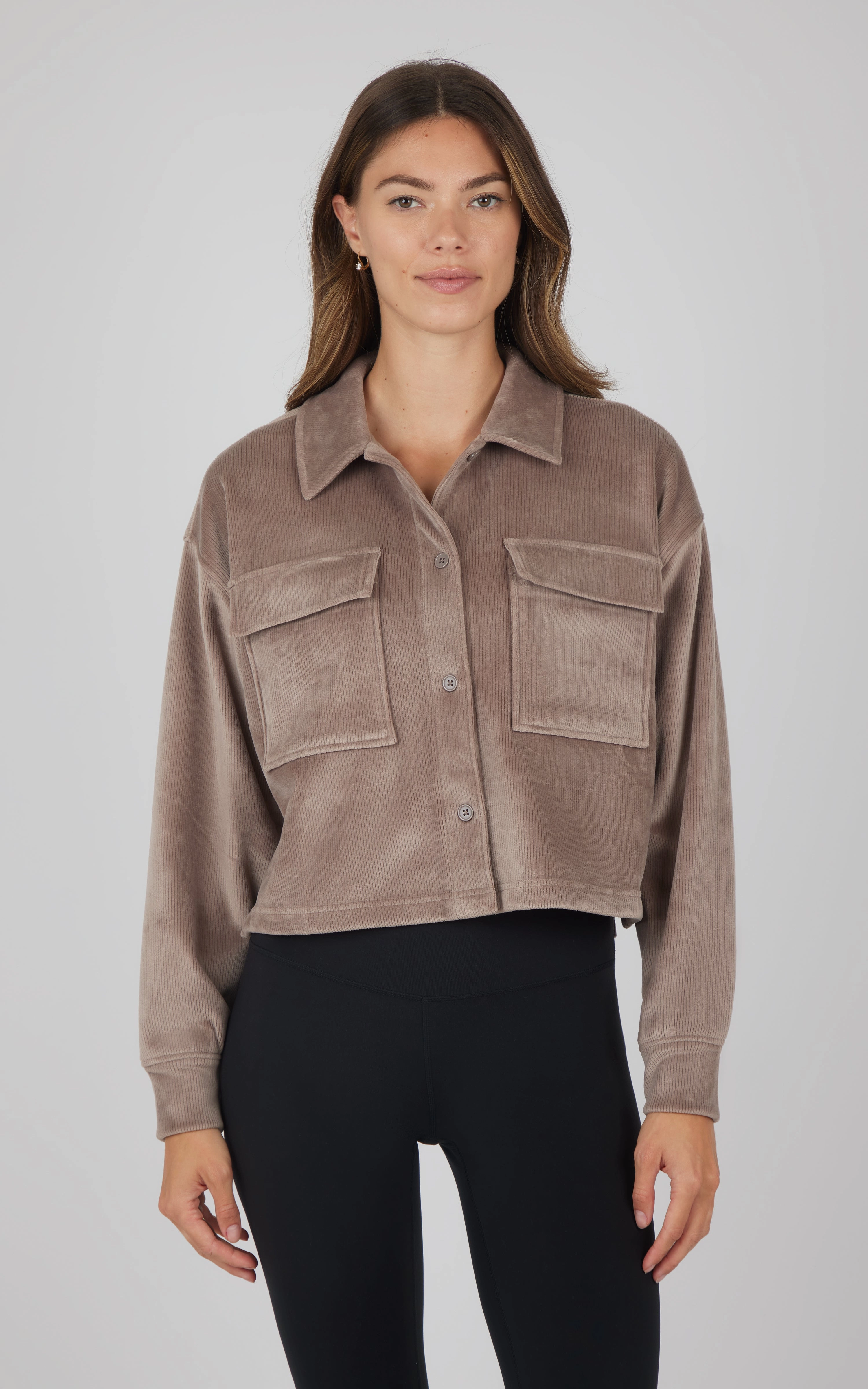 Dreamy Velour Ribbed Shacket