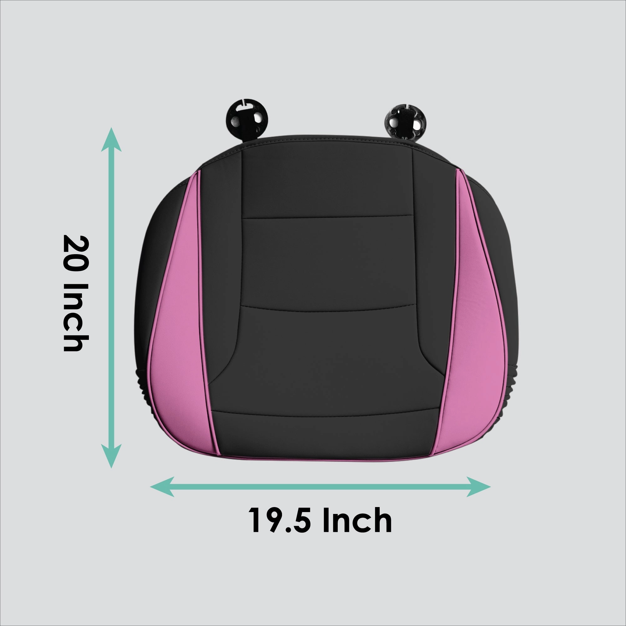 Faux Leather Seat Cushion Pad - 2 Piece Front Set Pink
