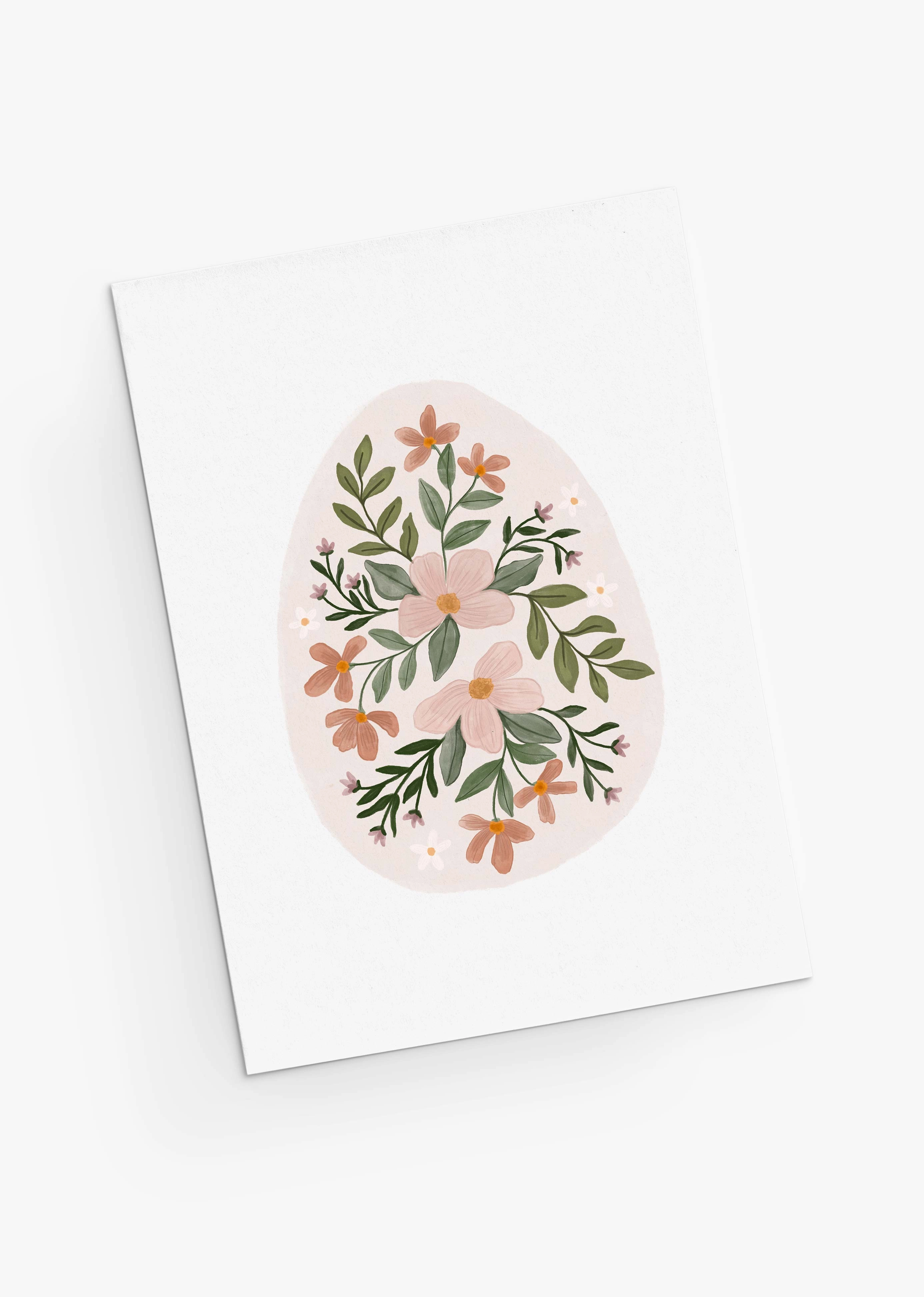 Floral Egg Greeting Card