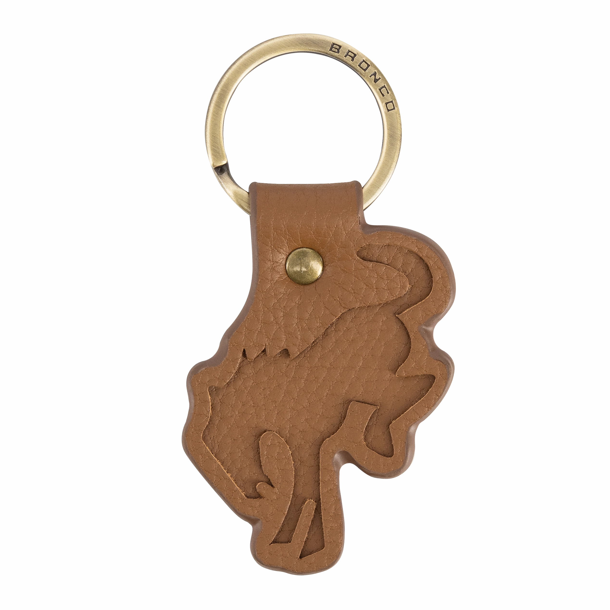 Ford Bronco Buck Leather Keychain
