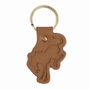 Ford Bronco Buck Leather Keychain