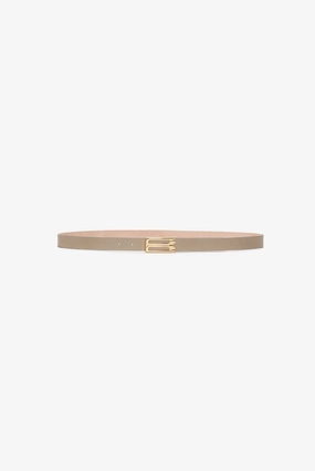 Frame Belt In Beige Leather